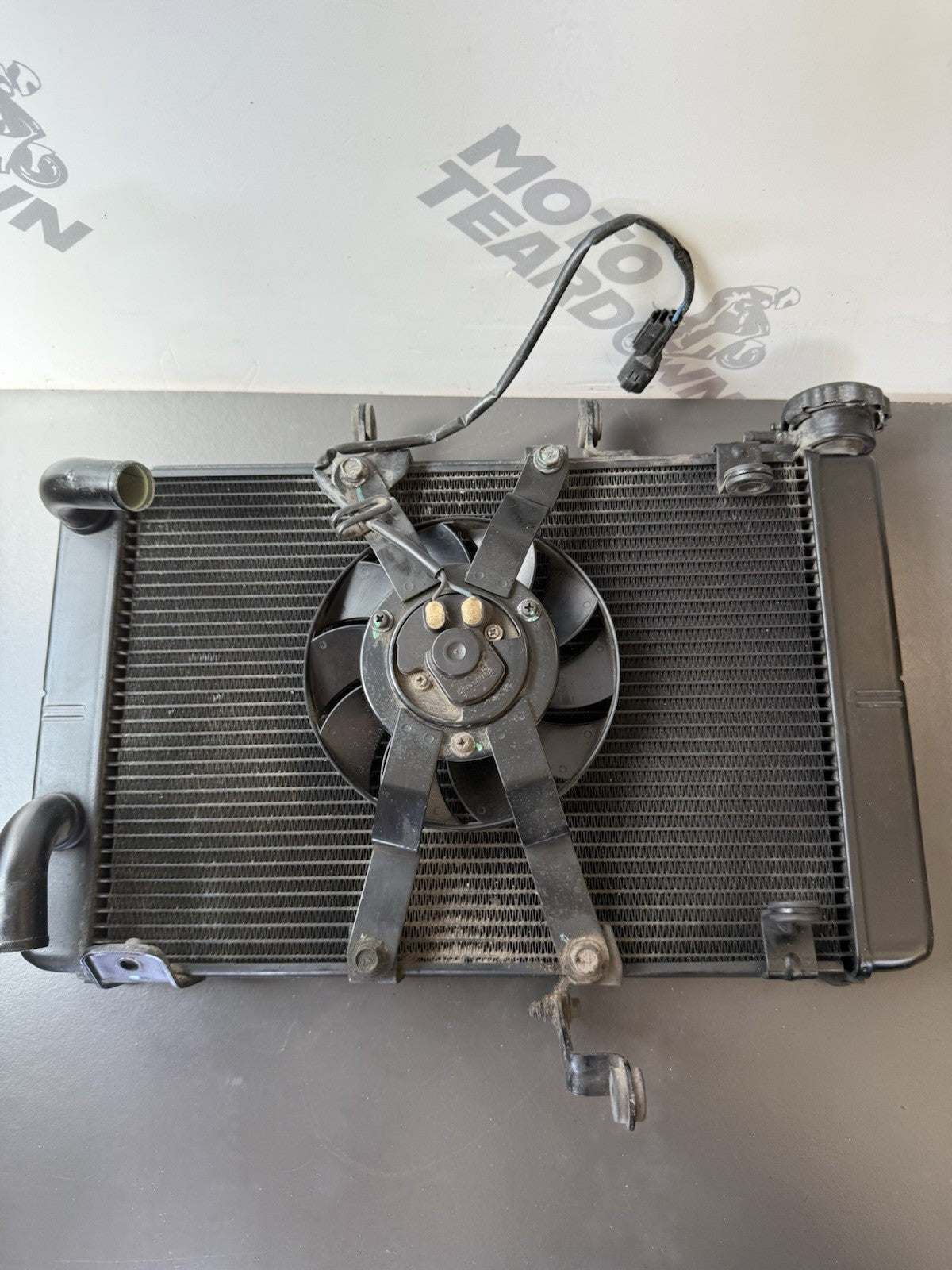 TRIUMPH TRIDENT 660 Radiator And Fan 2021-2024 Water Tight But Slight Kinked OEM