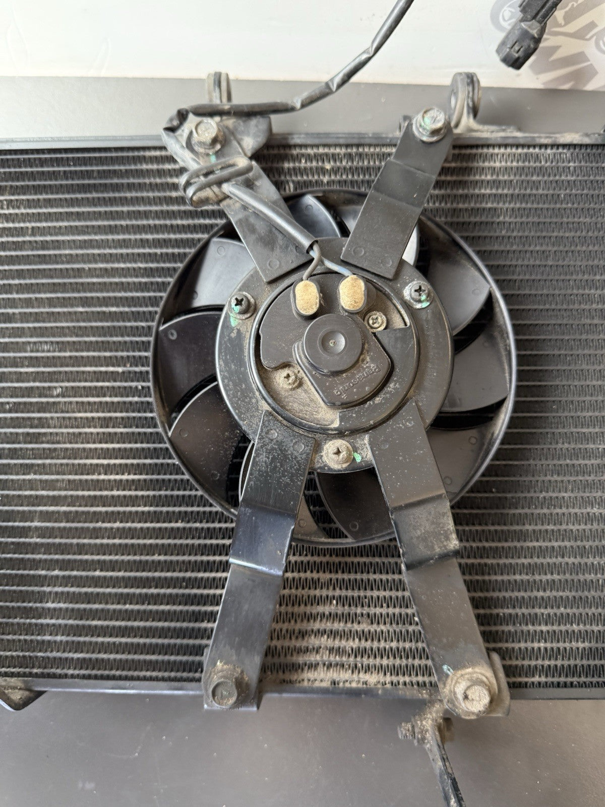 TRIUMPH TRIDENT 660 Radiator And Fan 2021-2024 Water Tight But Slight Kinked OEM