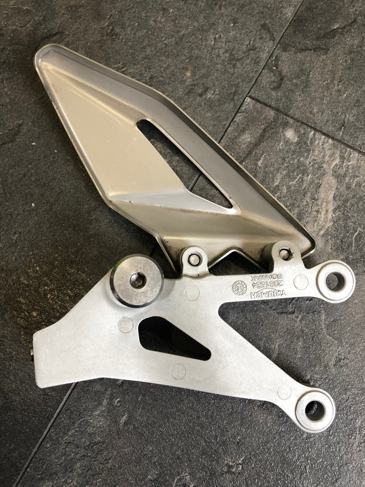 Triumph Street Triple RS 765 Left Rearset Footrest Heel Guard 5159 Miles BENT