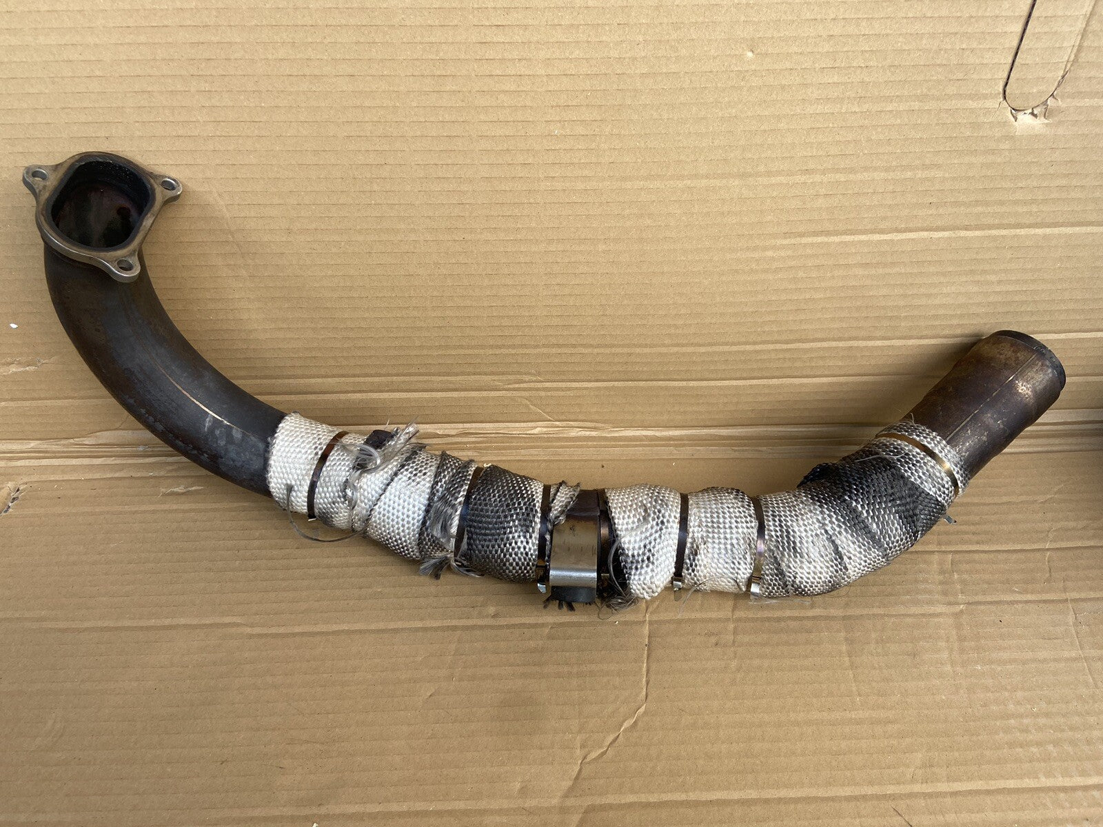 Ducati 1098 848 2007-2009 Horizontal Head Exhaust Downpipe Header 57012612A OEM