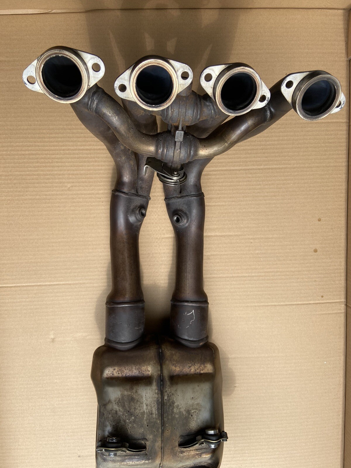BMW S1000RR EXHAUST HEADER MANIFOLD DOWNPIPES GEN 3 DENTED S1000RR EXHAUST OEM