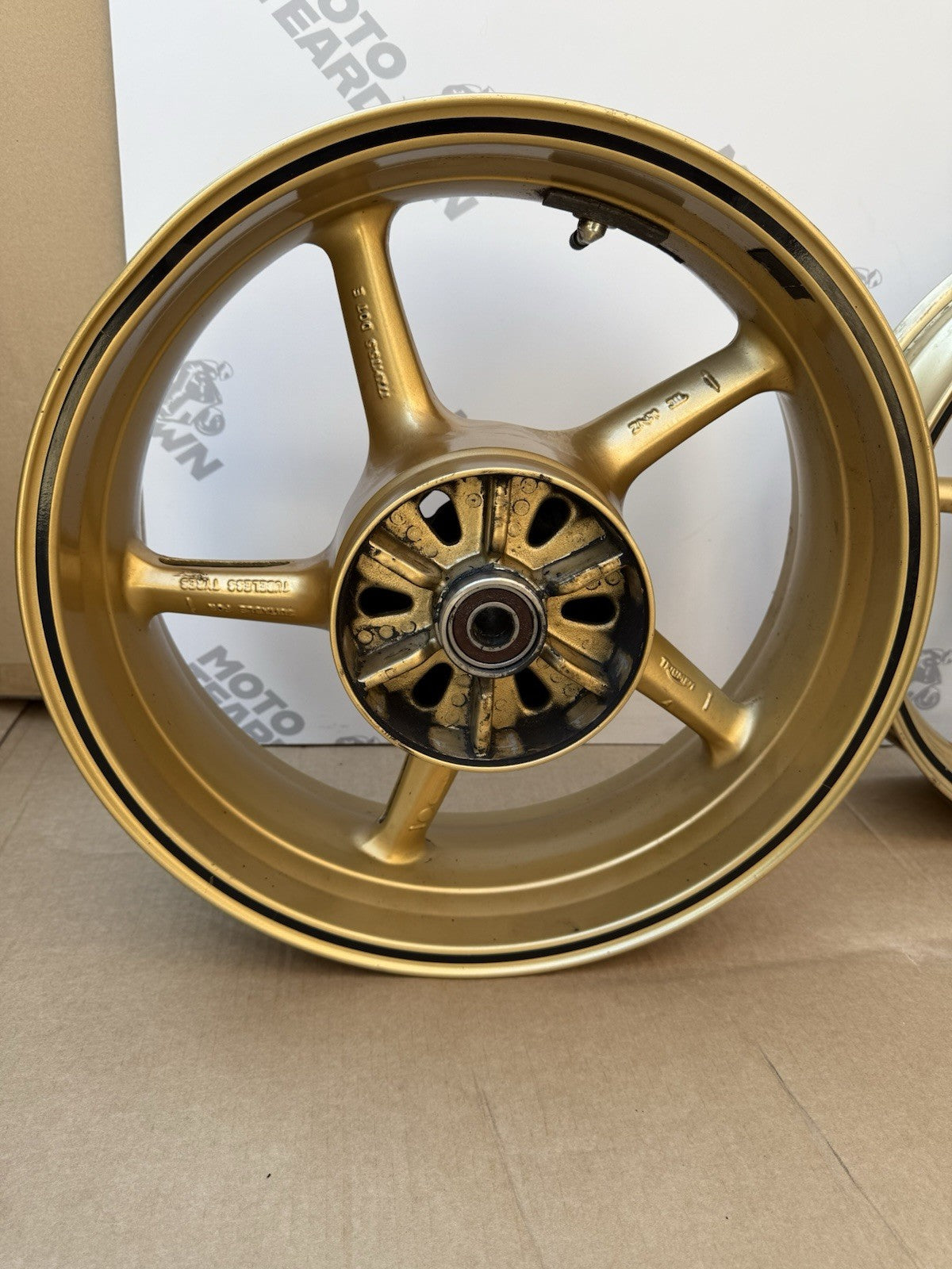 Triumph Street Triple 675R Front And Rear Gold Wheels 2008-2011 SPARES/REPAIRS