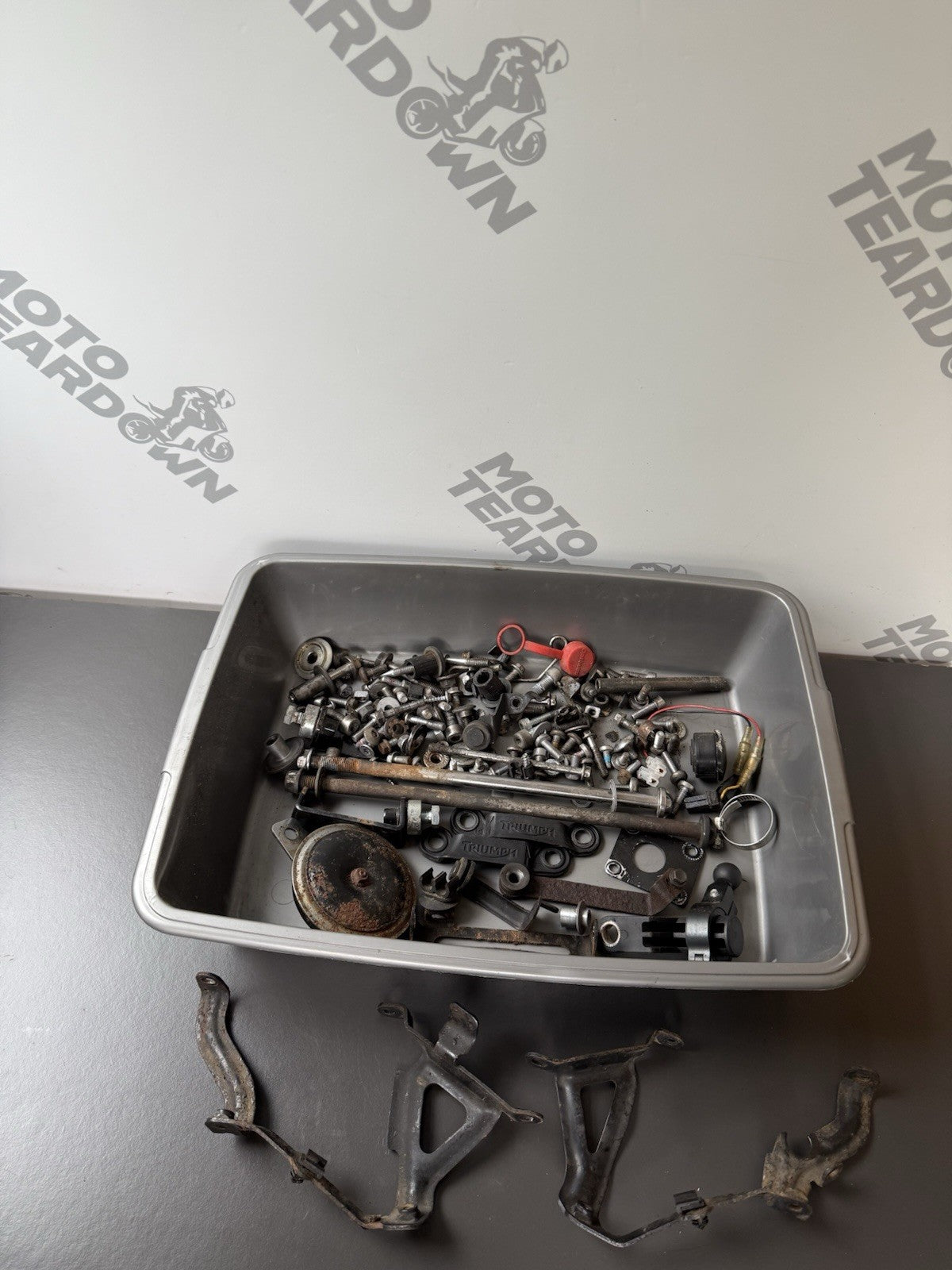 TRIUMPH STREET TRIPLE 675R Job Lot NUTS BOLTS SPARES Job Lot 62,378 Miles OEM