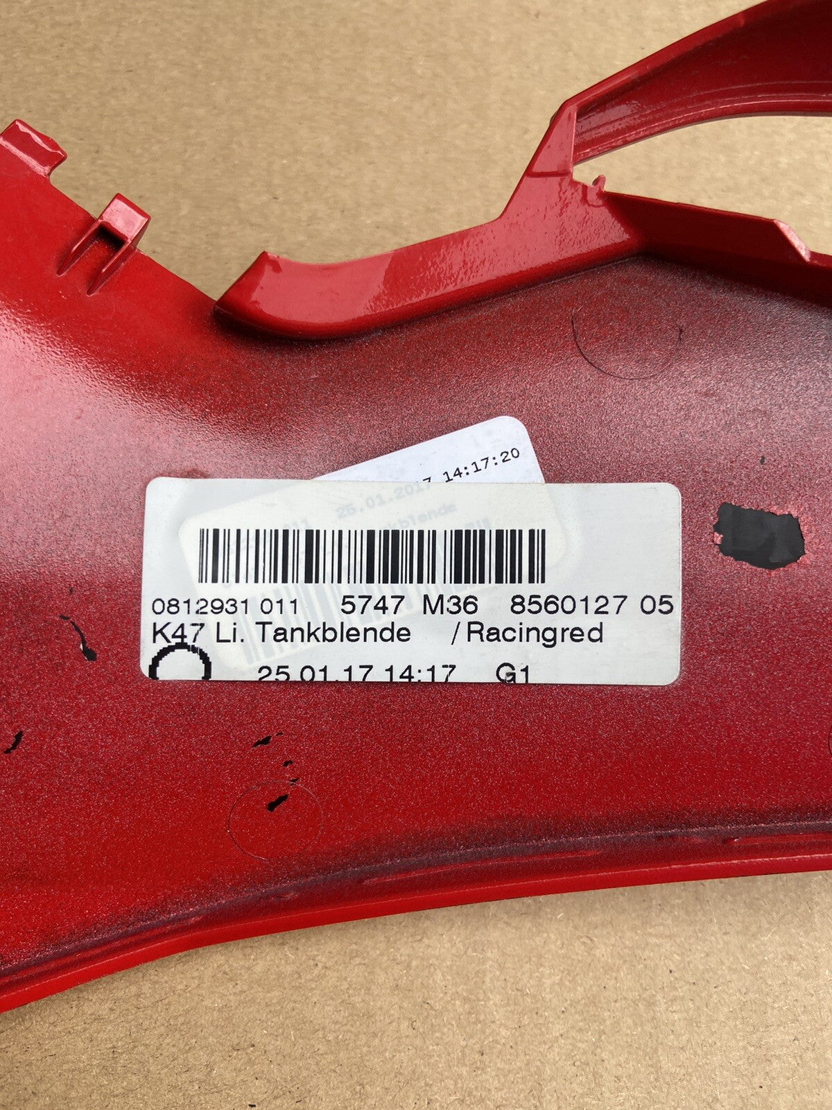 BMW S1000RR Left Hand L/H Tank Sest Side Fairing Left Side Tank Fairing 8560127