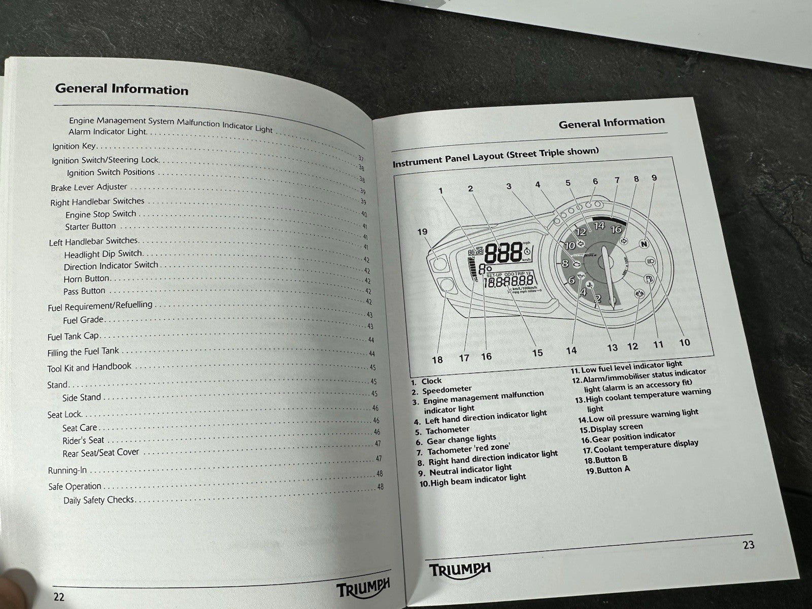 Triumph Street Triple 675 2011 Owners Manual Handbook Book Daytona 675 OEM