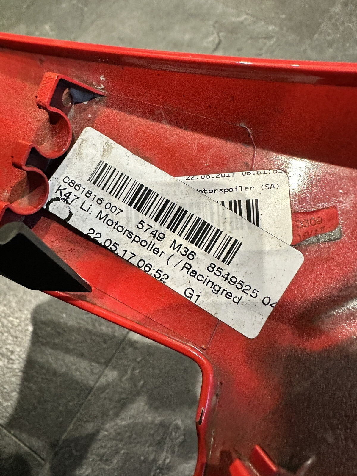 BMW S1000R 2017 Belly Pan Engine Spoiler Red 2018-2021 3534 Miles OEM