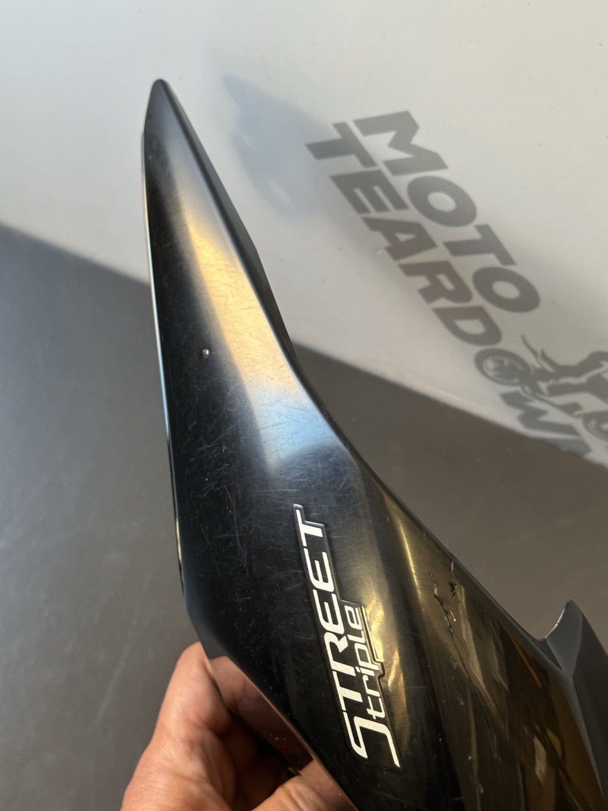 Triumph Street Triple 765R Left Rear Tail Cover Fairing Side Panel T2303723 OEM