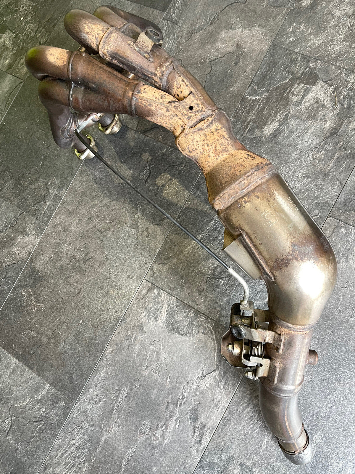 Suzuki GSXR 1000 2017 Downpipes Exhaust Cat 2018 AL7 2017-22 Only 5129 Miles
