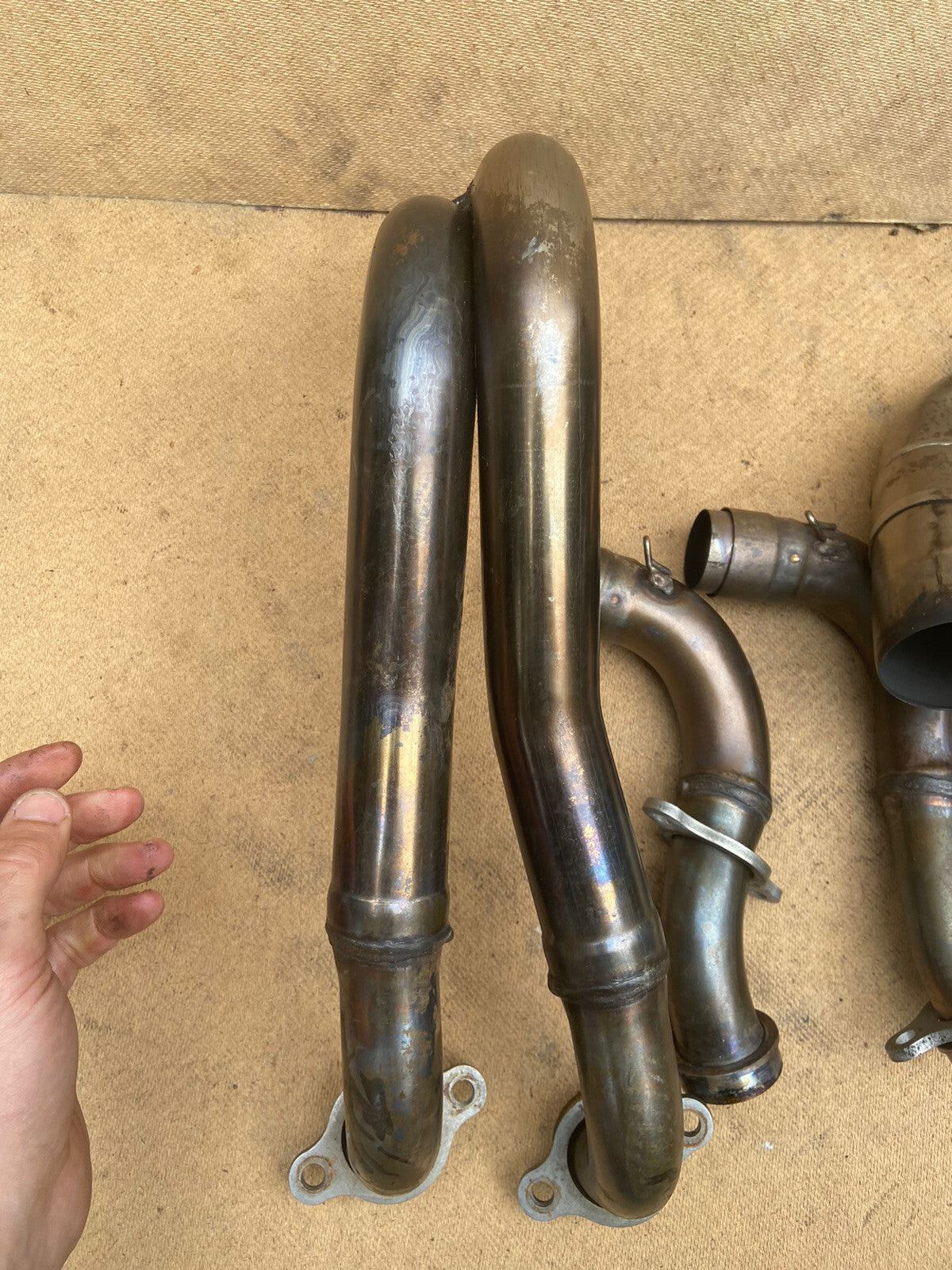 APRILIA TUONO V4 1100 FACTORY HEADERS DOWN PIPES Aprilia Exhaust System OEM 2018