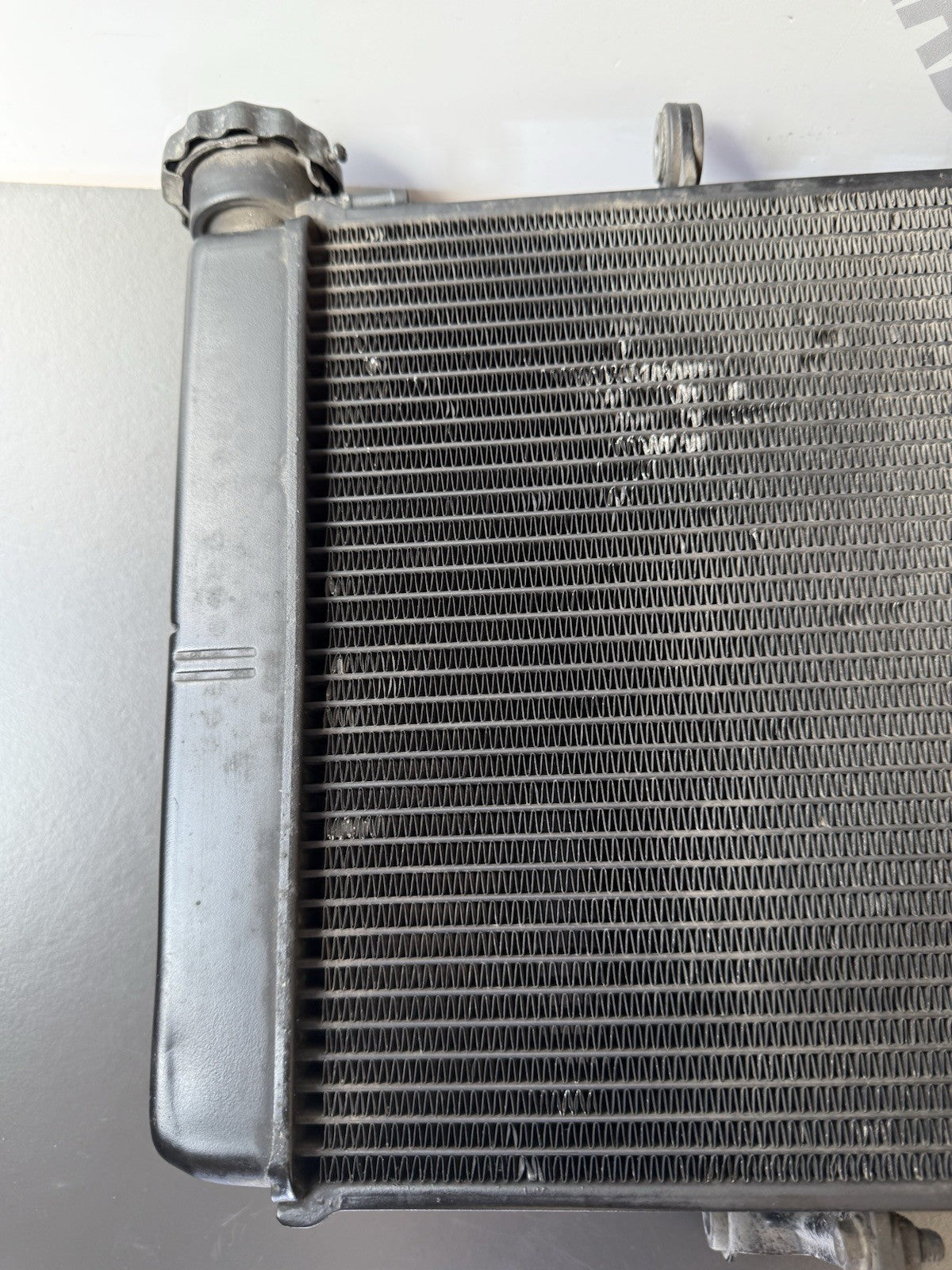 TRIUMPH TRIDENT 660 Radiator And Fan 2021-2024 Water Tight But Slight Kinked OEM