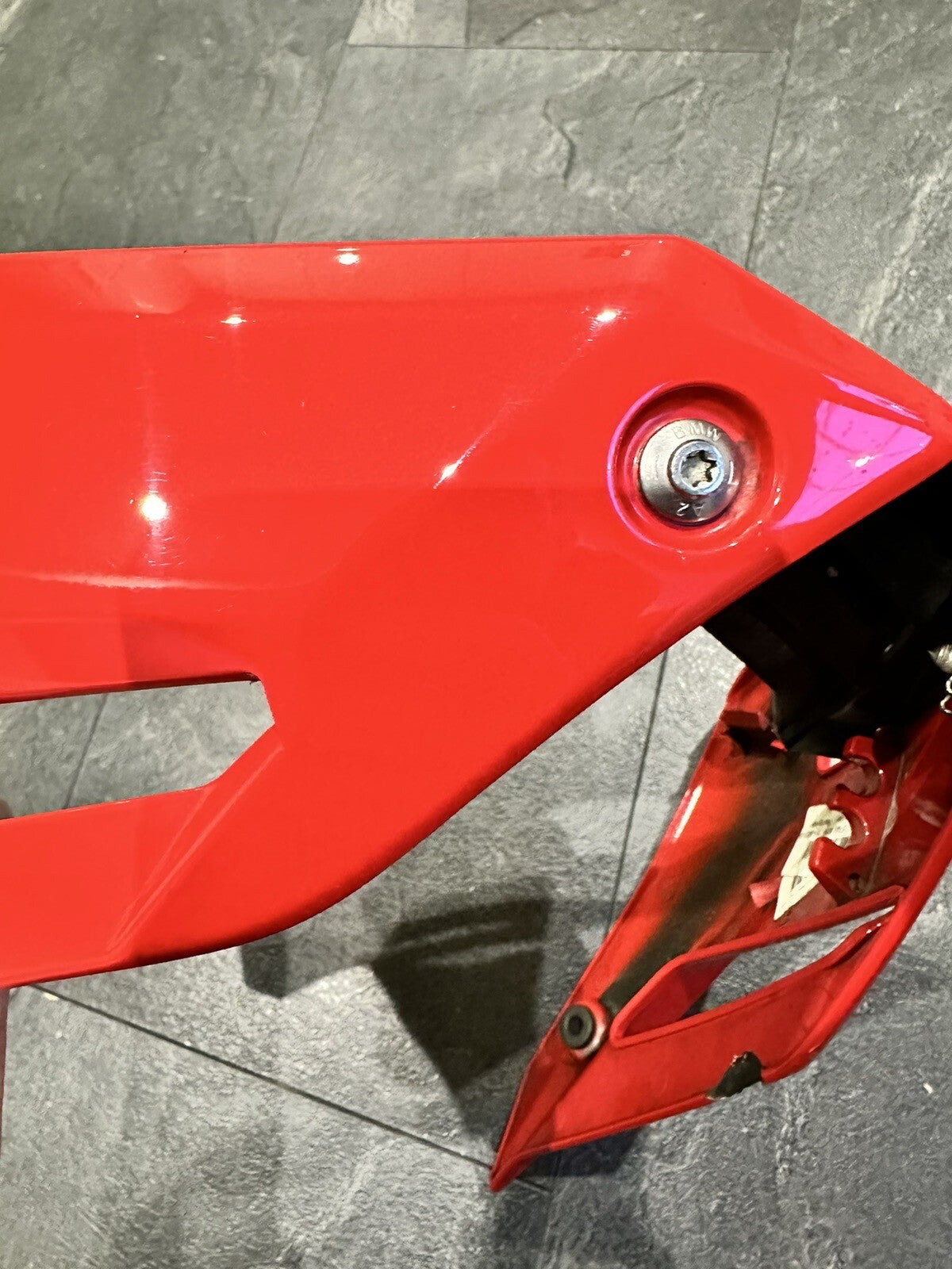 BMW S1000R 2017 Belly Pan Engine Spoiler Red 2018-2021 3534 Miles OEM