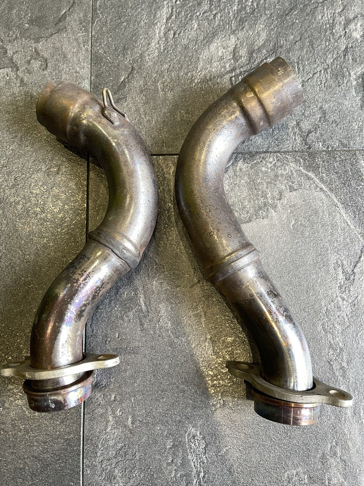 Aprilia Tuono V4 1100 Factory 2017 Exhaust Downpipes Manifold Headers 9262 Miles