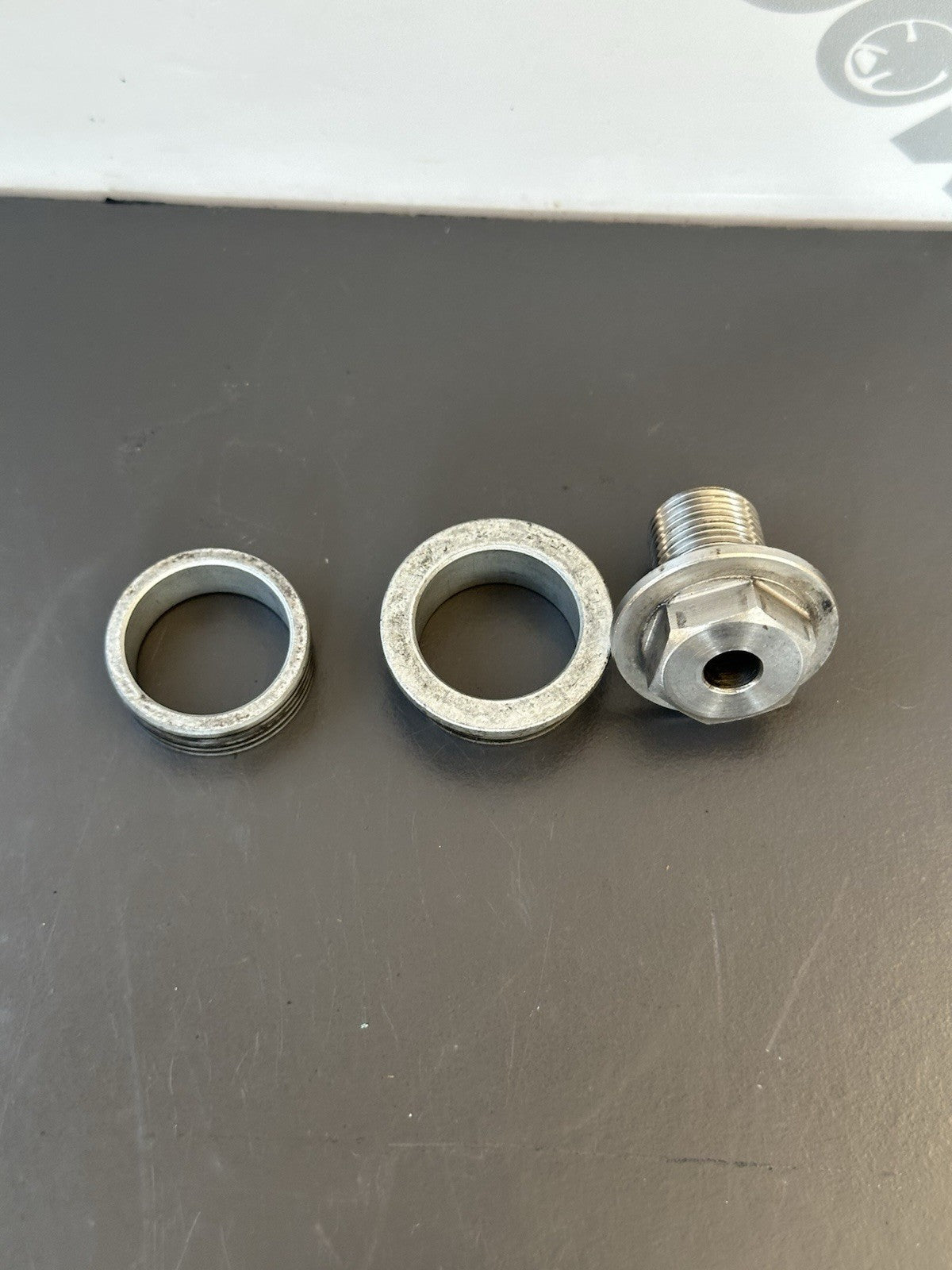 Honda CBR1000RR Front Wheel Spacers And End Nut 2004 2005 RR4 RR5 OEM