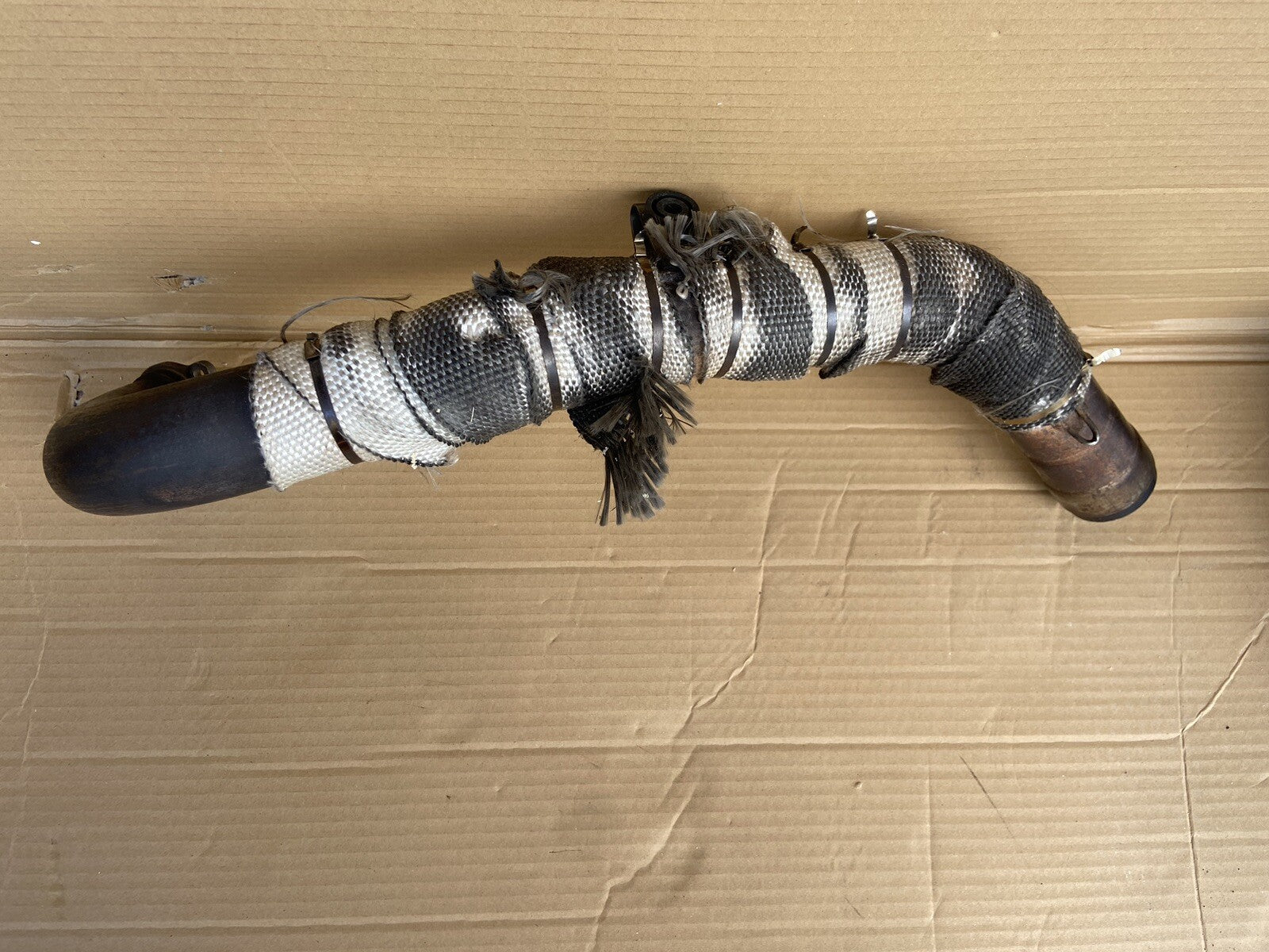 Ducati 1098 848 2007-2009 Horizontal Head Exhaust Downpipe Header 57012612A OEM
