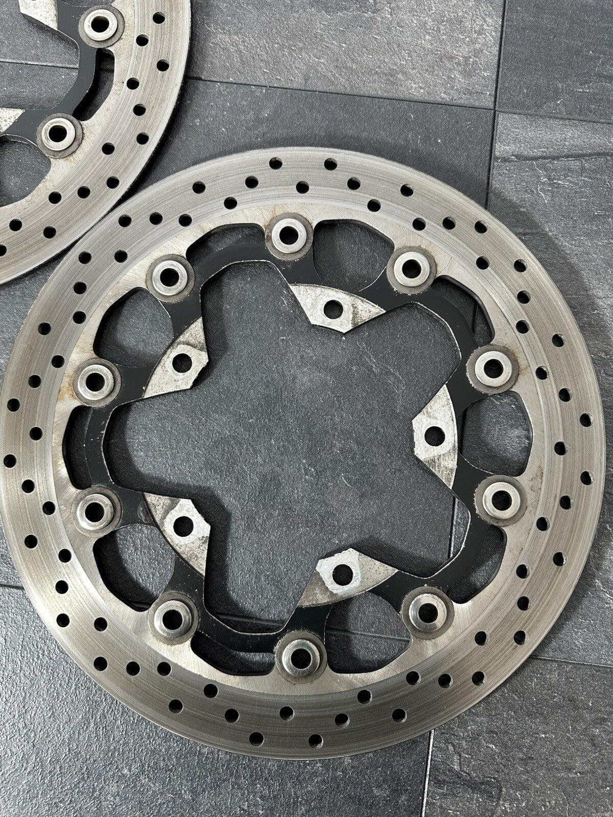 Suzuki GSXR 1300 2016 HAYABUSA Front Brake Discs Rotors SUNSTAR 18408 Miles OEM