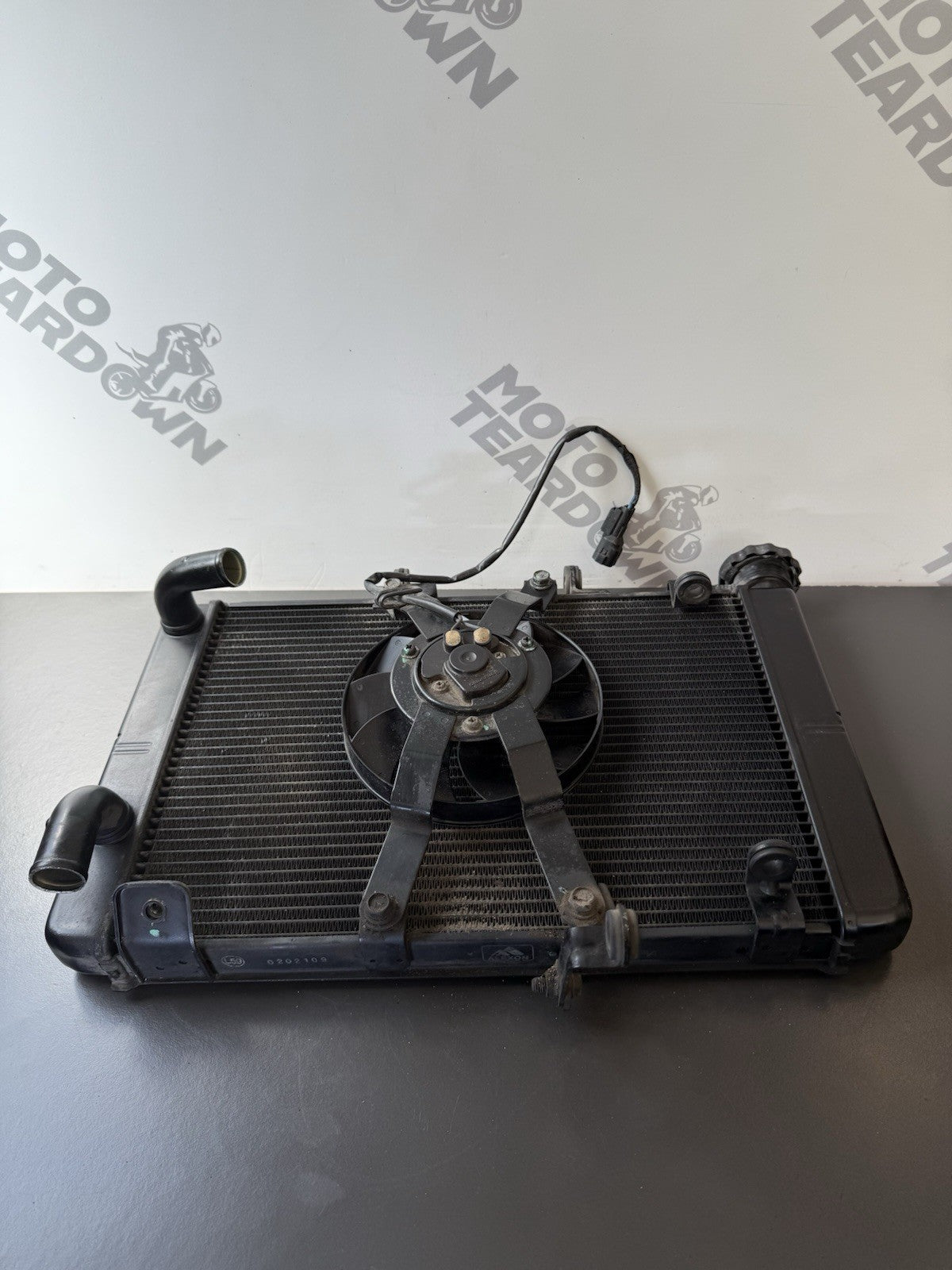 TRIUMPH TRIDENT 660 Radiator And Fan 2021-2024 Water Tight But Slight Kinked OEM