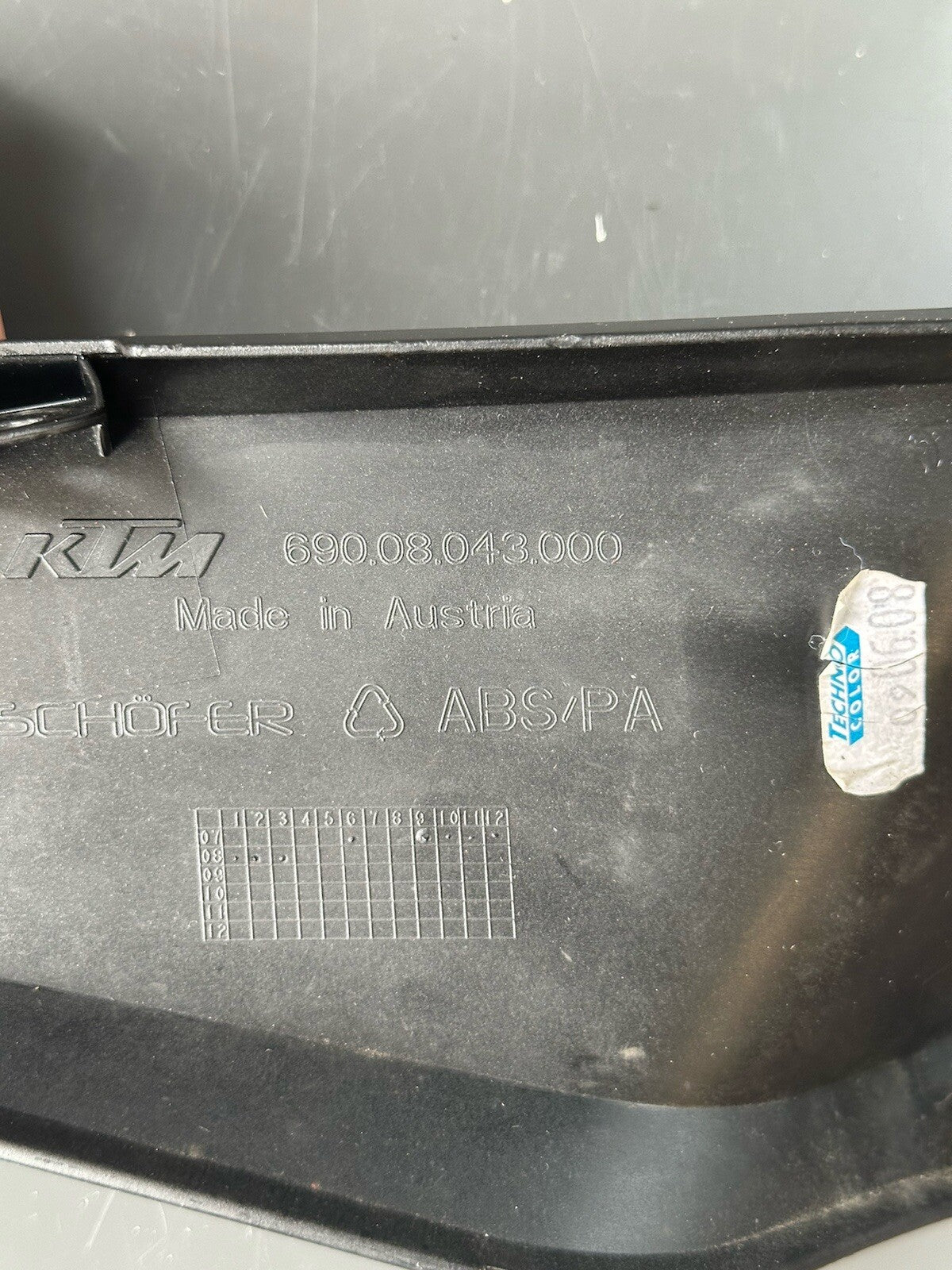 KTM 1190 RC8 R 2010-15 LEFT SIDE PANEL PIECE COVER