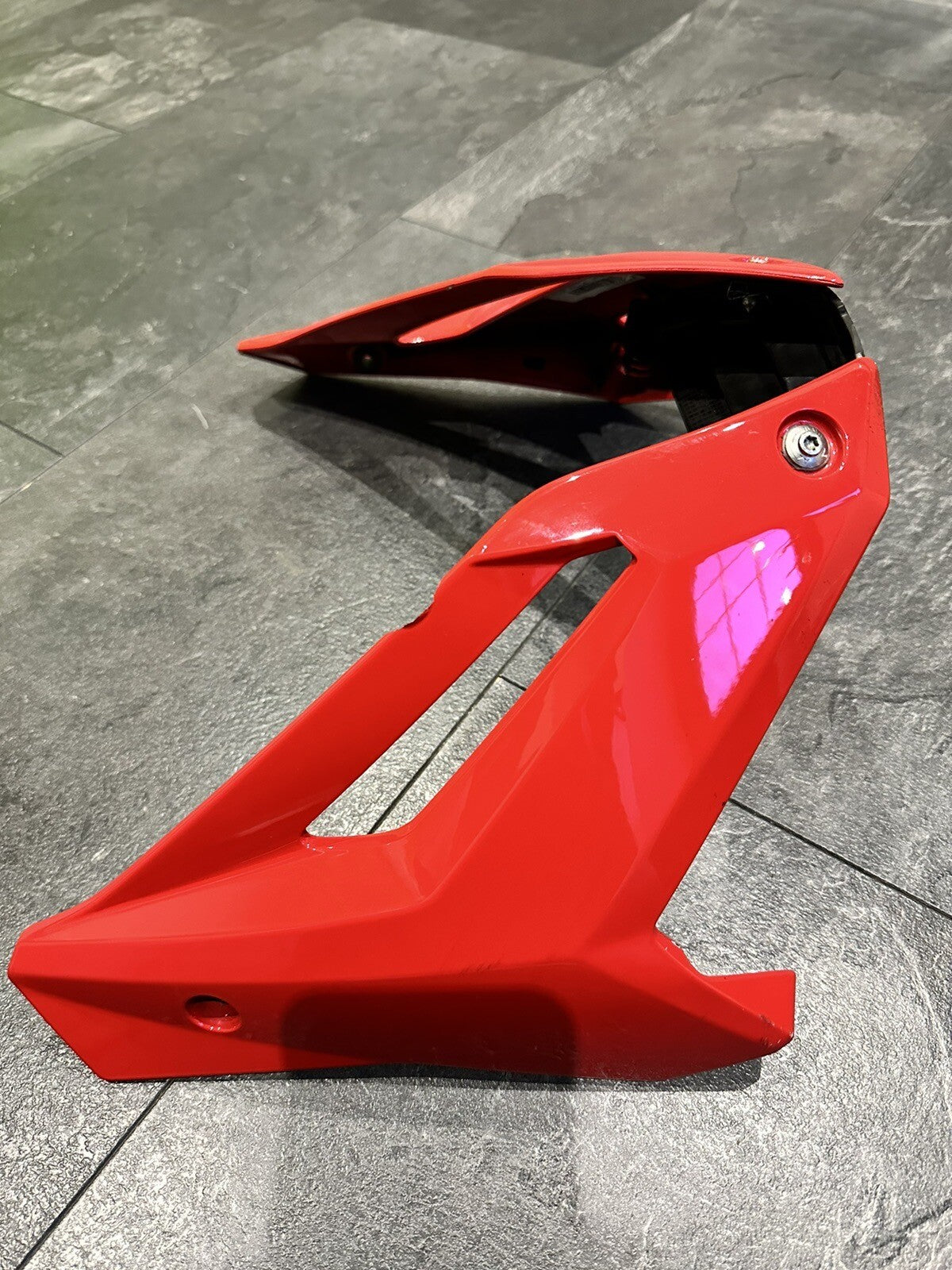 BMW S1000R 2017 Belly Pan Engine Spoiler Red 2018-2021 3534 Miles OEM