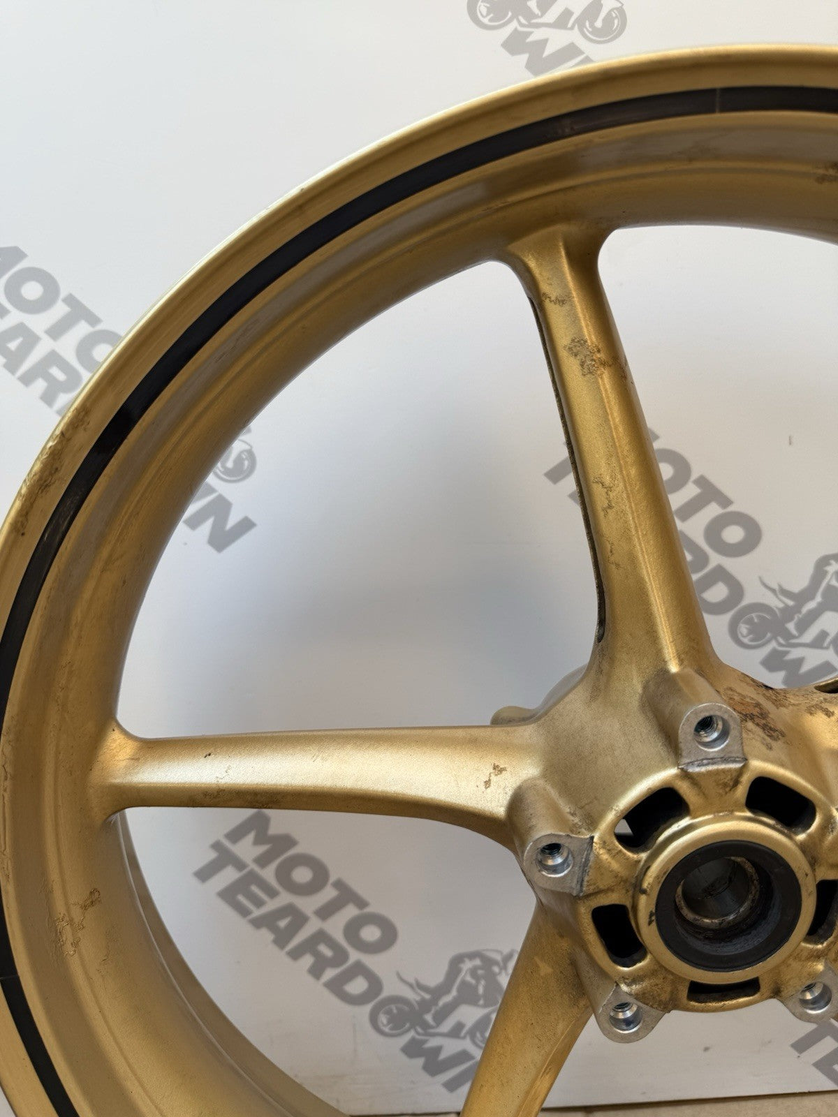 Triumph Street Triple 675R Front And Rear Gold Wheels 2008-2011 SPARES/REPAIRS