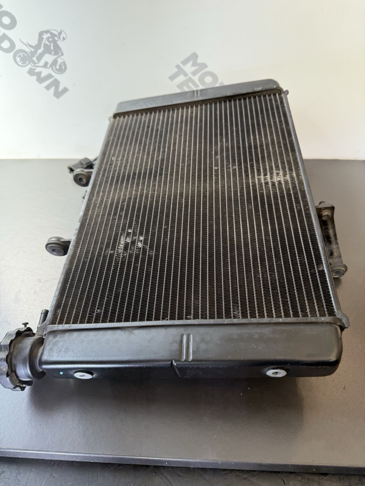 TRIUMPH TRIDENT 660 Radiator And Fan 2021-2024 Water Tight But Slight Kinked OEM