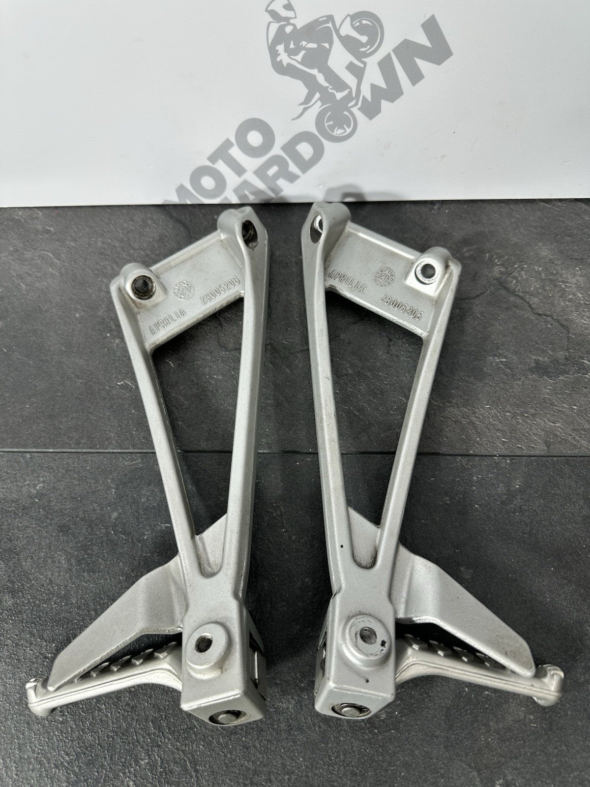 Aprilia RS660 2021 Pillion Footrests Foot pegs Only 6220 Miles 2022-2025 OEM