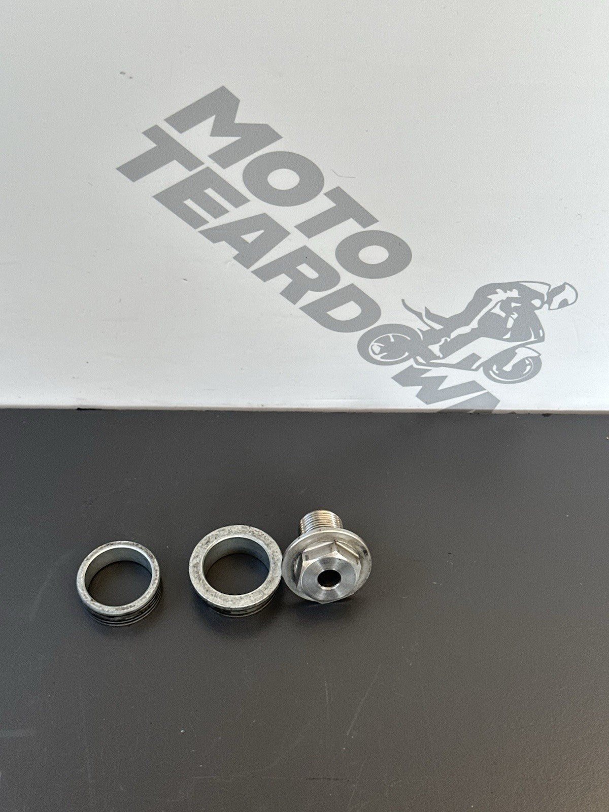 Honda CBR1000RR Front Wheel Spacers And End Nut 2004 2005 RR4 RR5 OEM