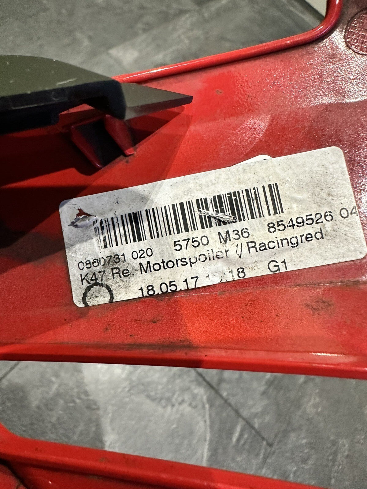 BMW S1000R 2017 Belly Pan Engine Spoiler Red 2018-2021 3534 Miles OEM
