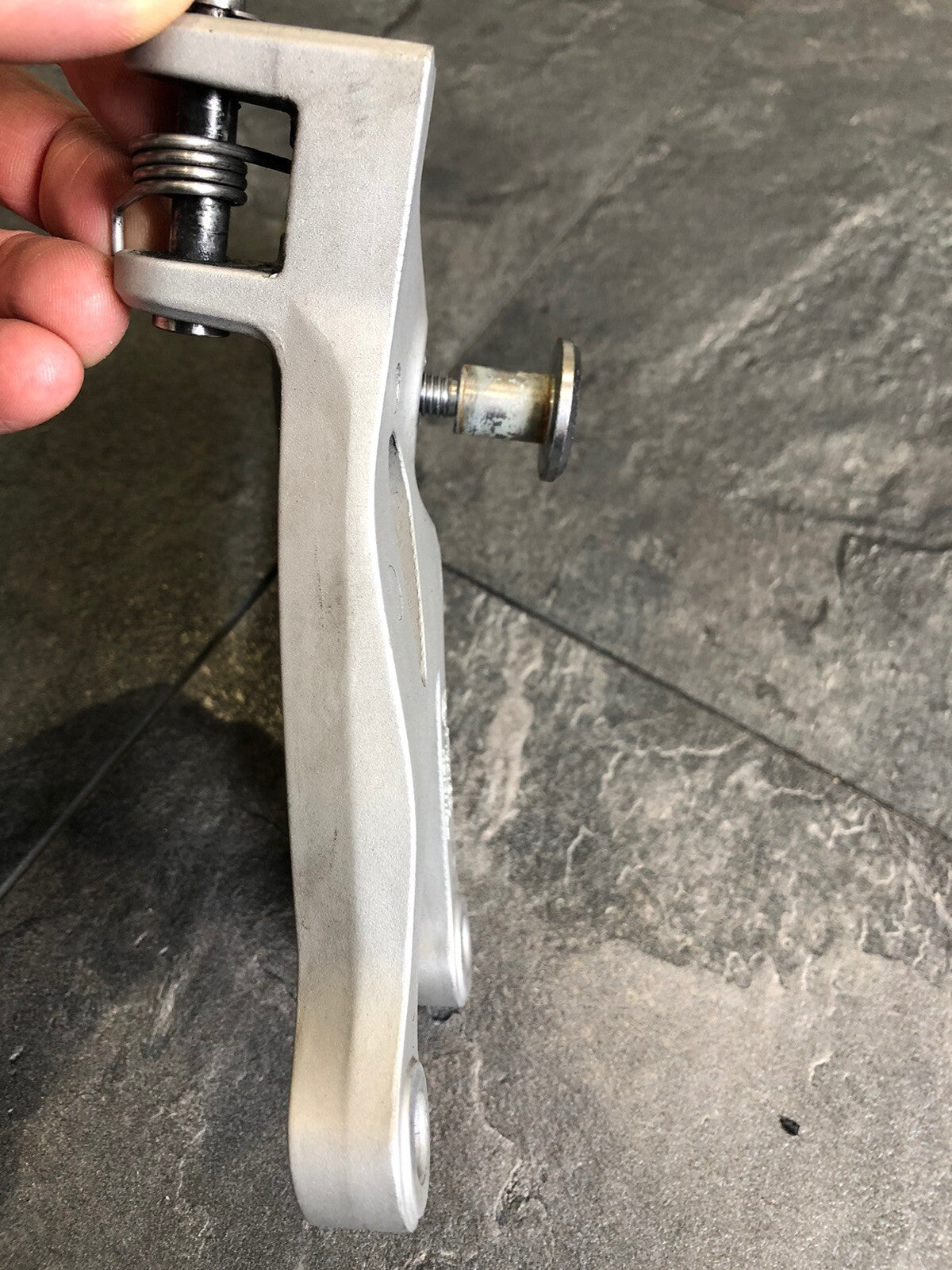 Triumph Street Triple RS 765 Left Rearset Footrest Heel Guard 5159 Miles BENT