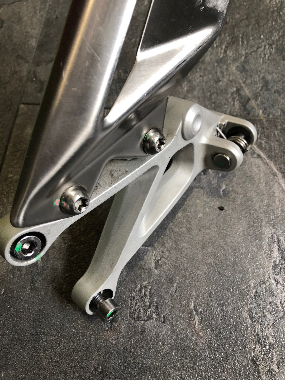 Triumph Street Triple RS 765 Left Rearset Footrest Heel Guard 5159 Miles BENT