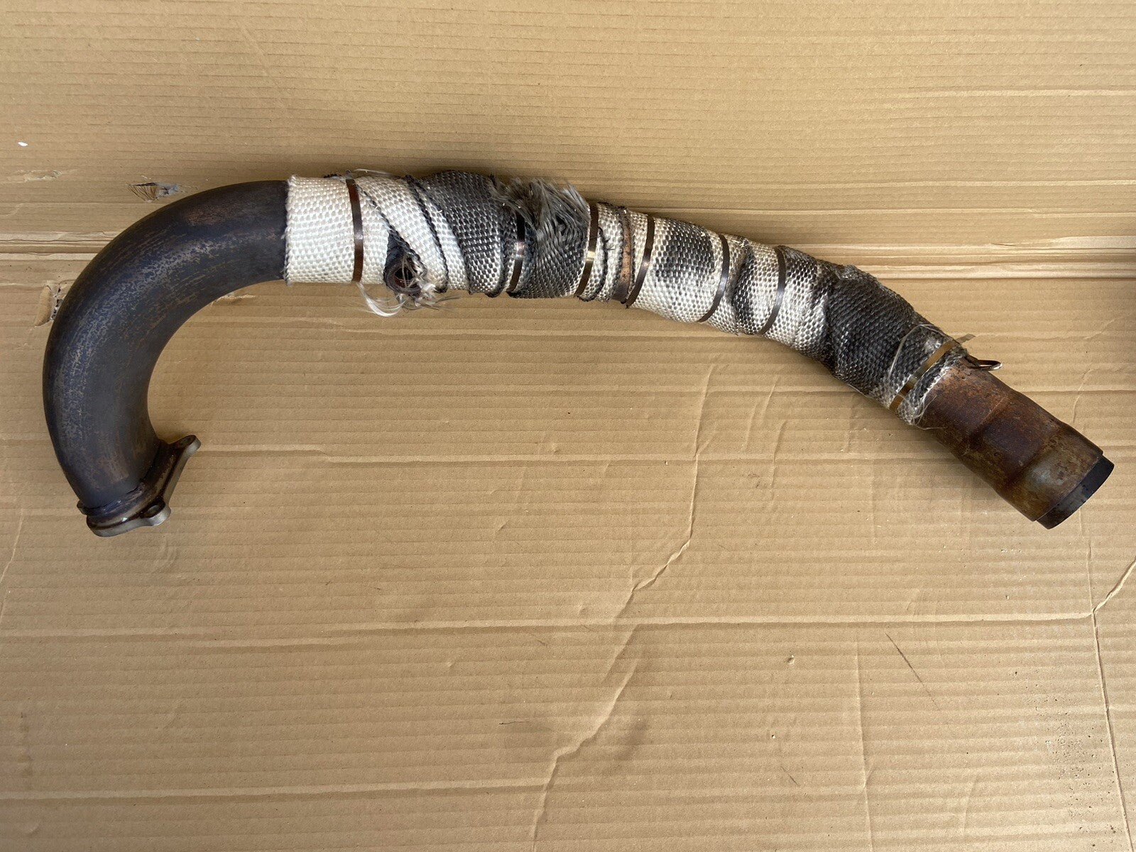 Ducati 1098 848 2007-2009 Horizontal Head Exhaust Downpipe Header 57012612A OEM