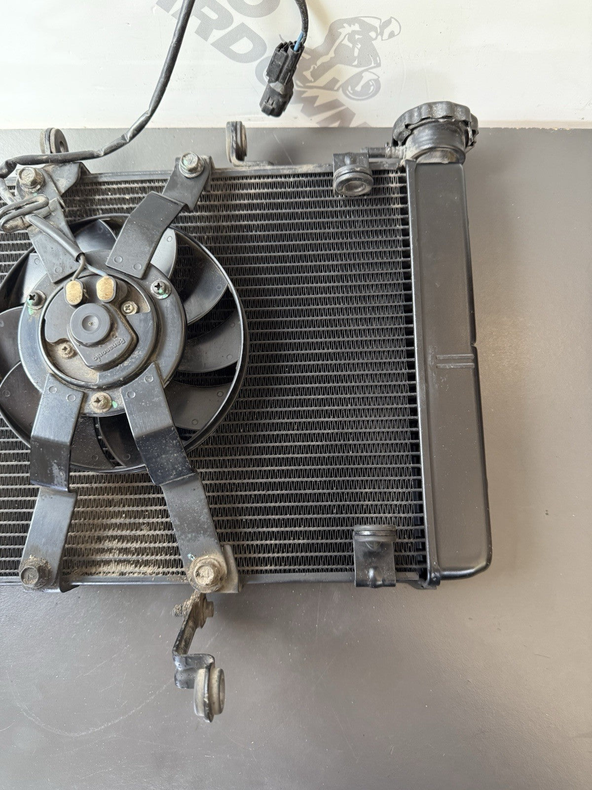 TRIUMPH TRIDENT 660 Radiator And Fan 2021-2024 Water Tight But Slight Kinked OEM