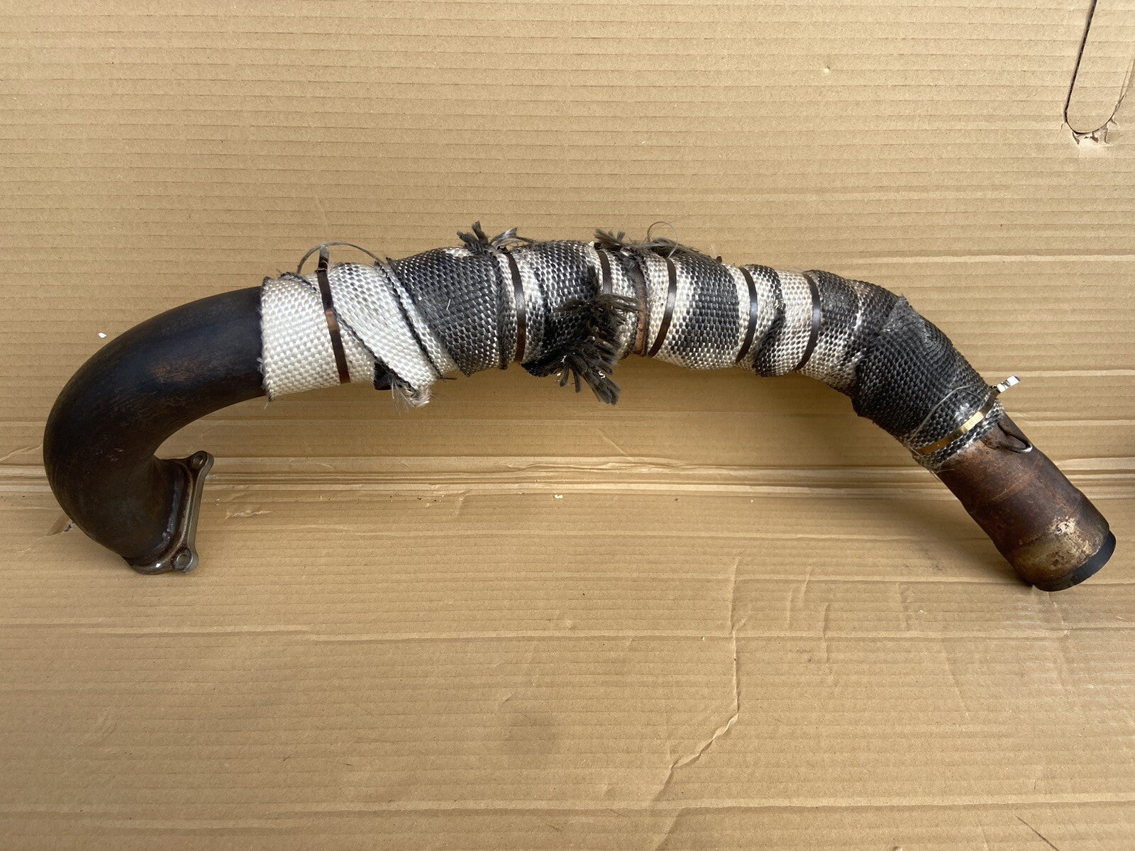 Ducati 1098 848 2007-2009 Horizontal Head Exhaust Downpipe Header 57012612A OEM
