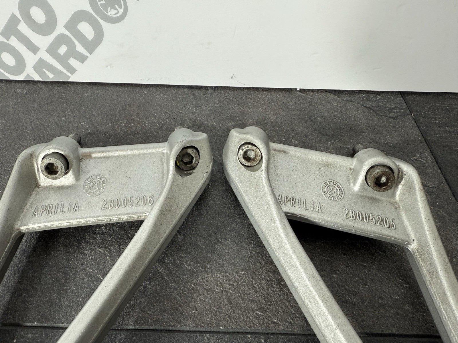 Aprilia RS660 2021 Pillion Footrests Foot pegs Only 6220 Miles 2022-2025 OEM