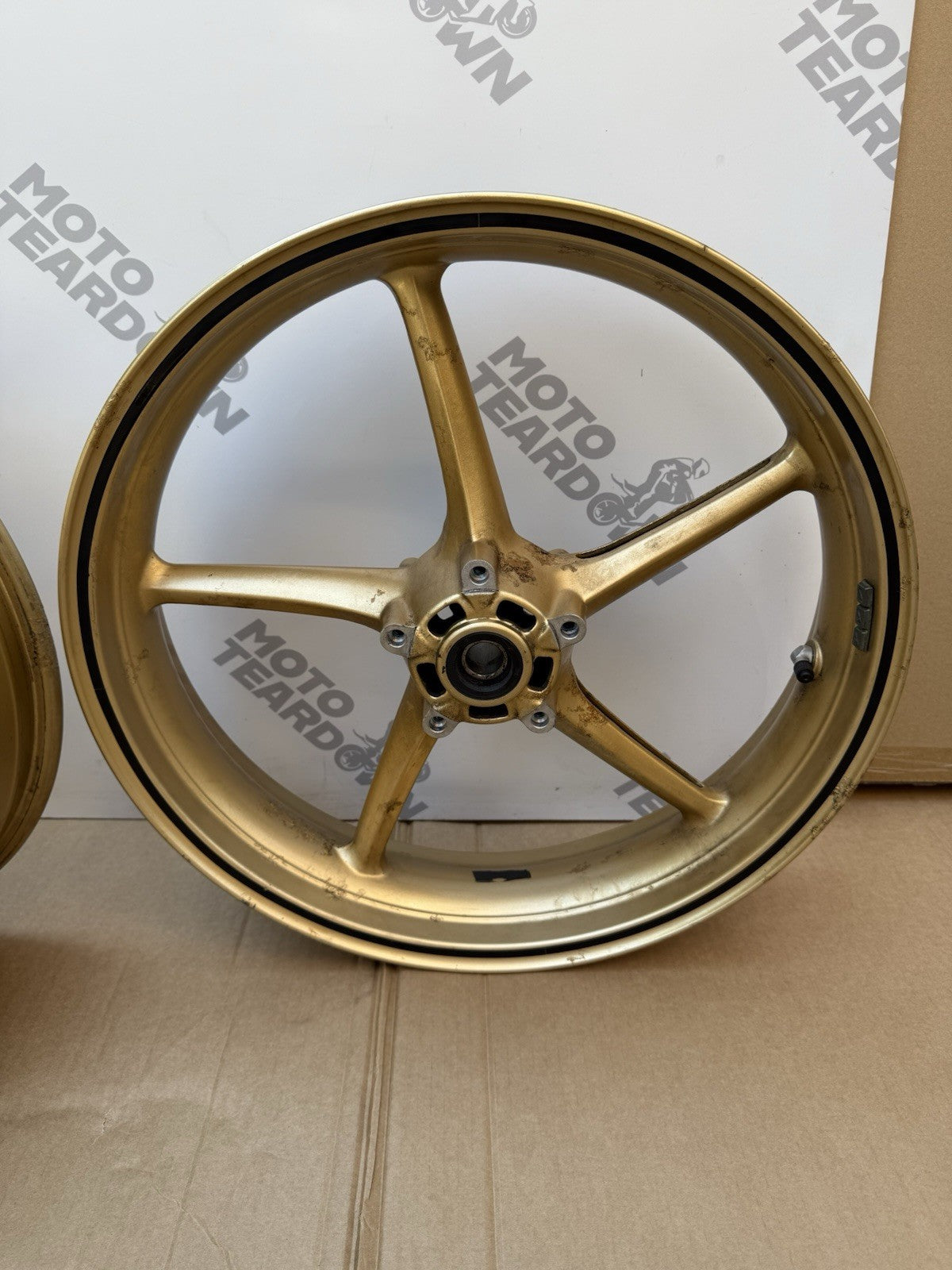 Triumph Street Triple 675R Front And Rear Gold Wheels 2008-2011 SPARES/REPAIRS