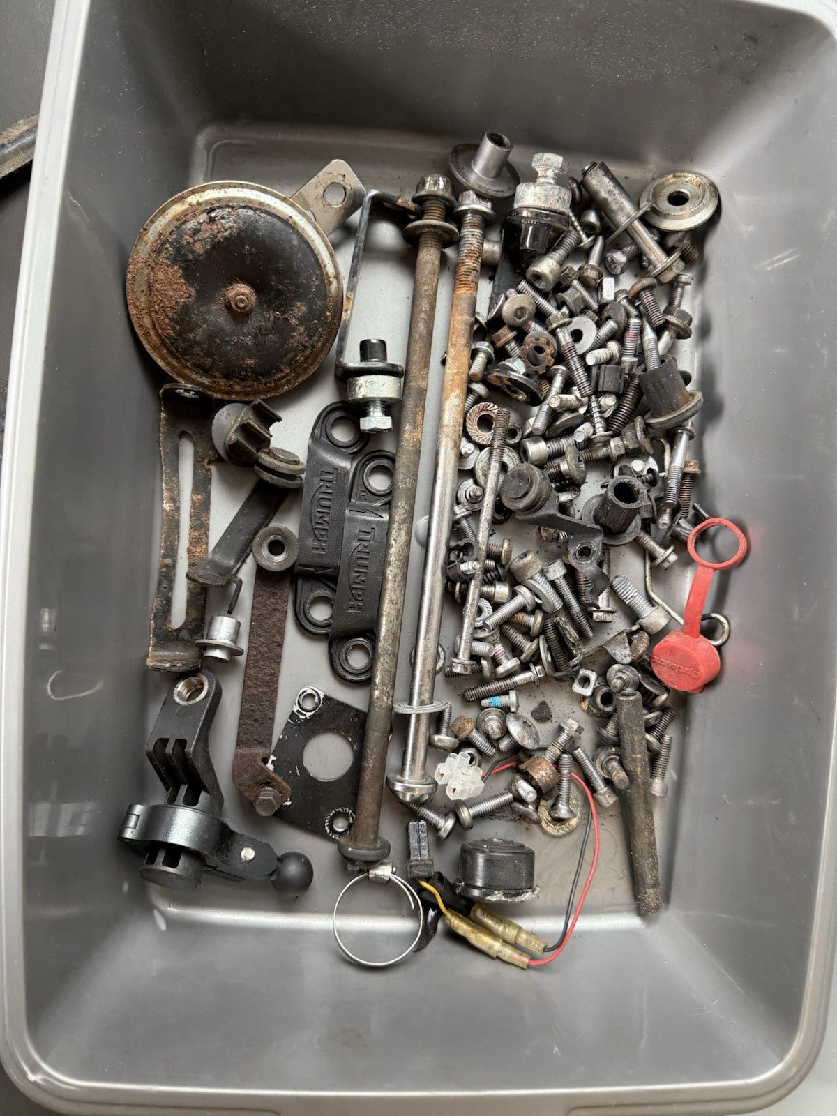 TRIUMPH STREET TRIPLE 675R Job Lot NUTS BOLTS SPARES Job Lot 62,378 Miles OEM