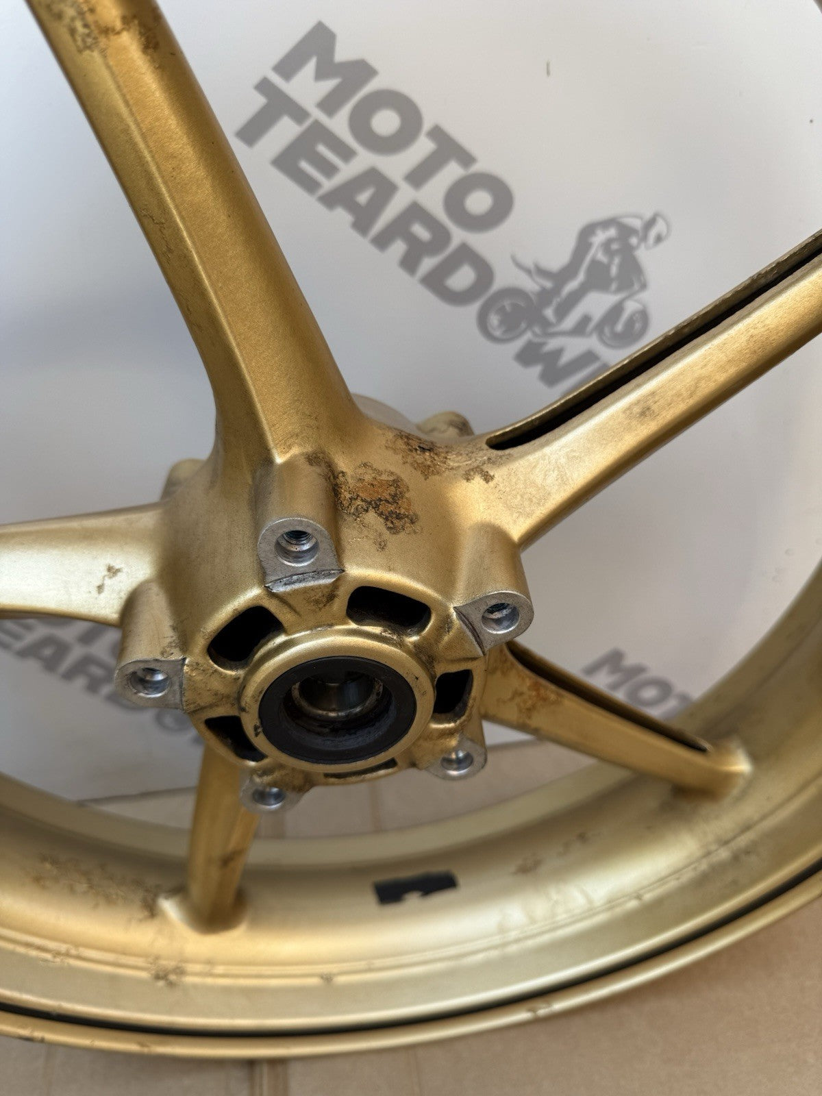 Triumph Street Triple 675R Front And Rear Gold Wheels 2008-2011 SPARES/REPAIRS