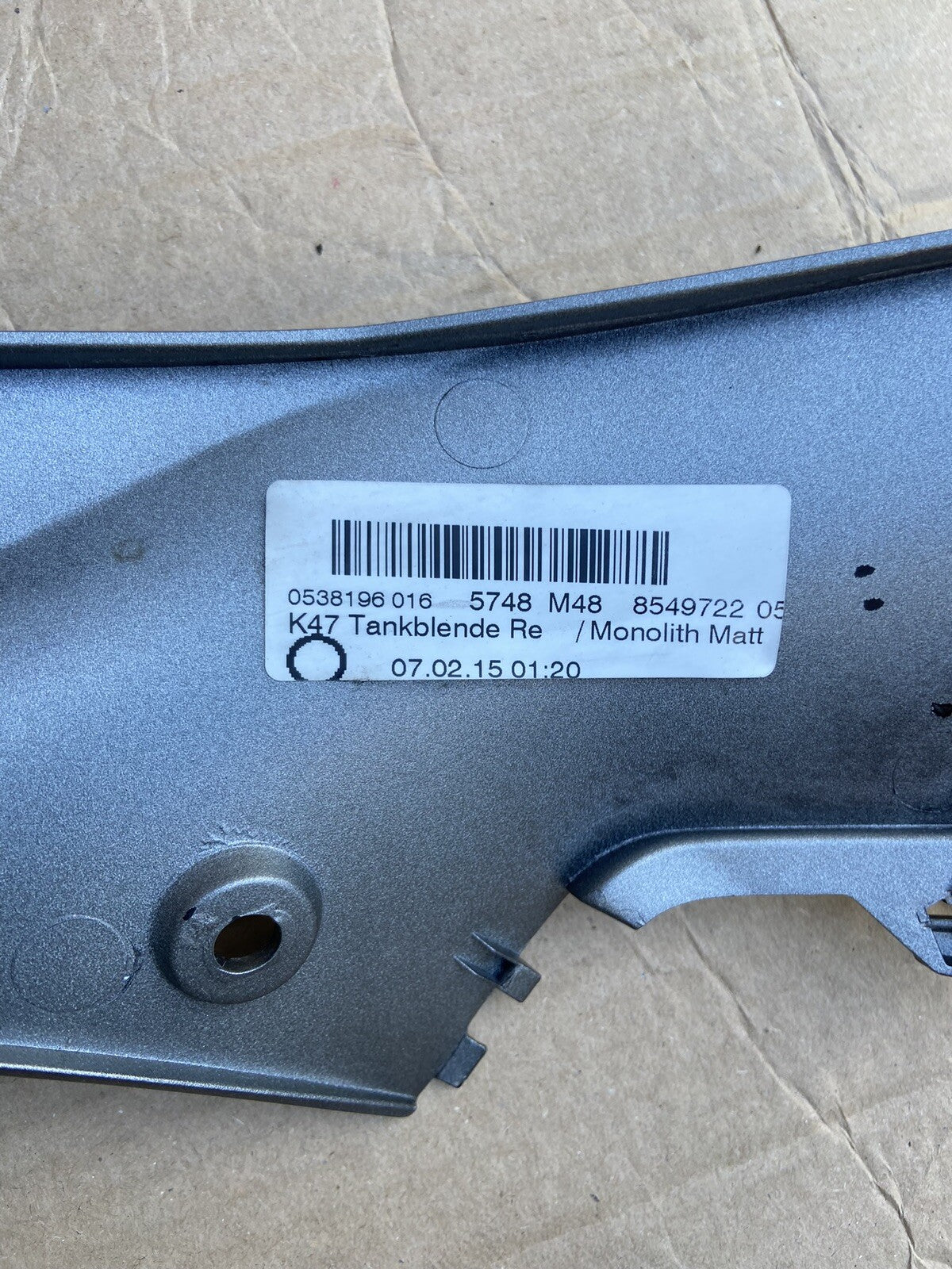 BMW S1000R Fuel-Tank Panel Right MONOLITH MATT 46638549722 OEM S1000R Fairing