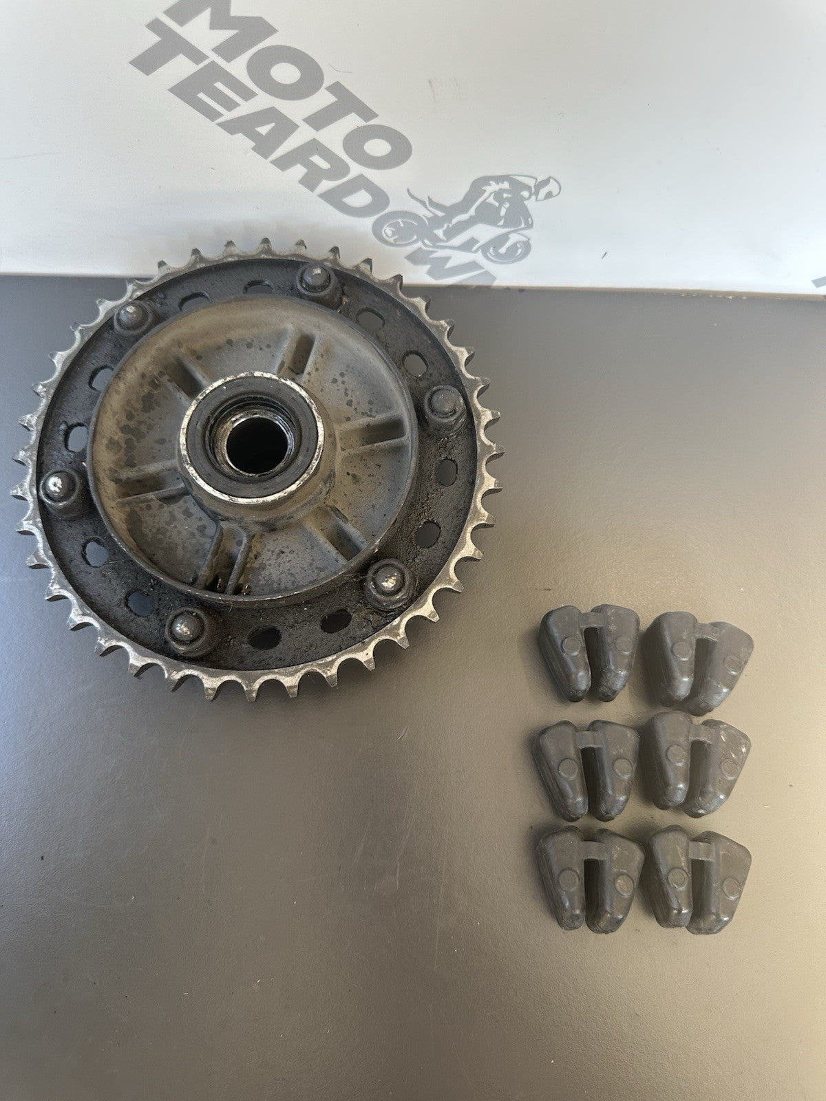 Honda CBR1000RR Rear Sprocket Carrier and Cush Rubbers 2004 2005 RR4 RR5 OEM