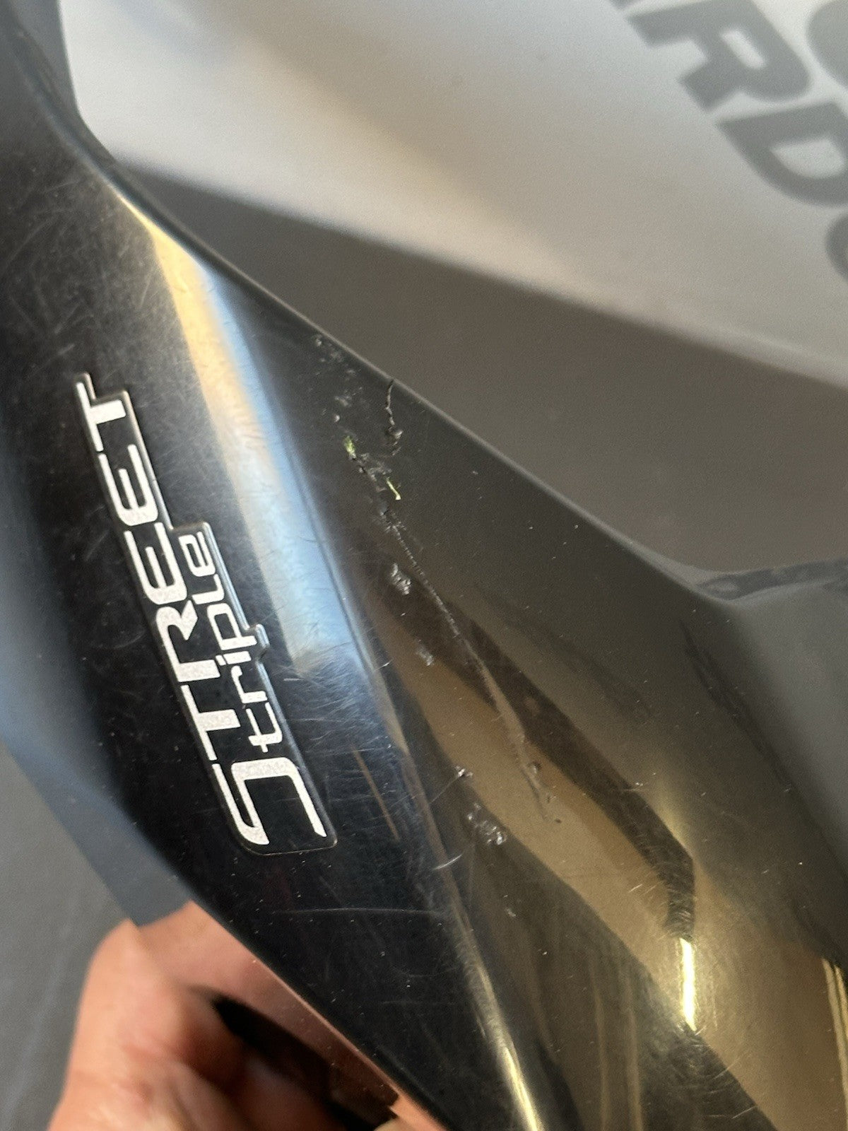 Triumph Street Triple 765R Left Rear Tail Cover Fairing Side Panel T2303723 OEM