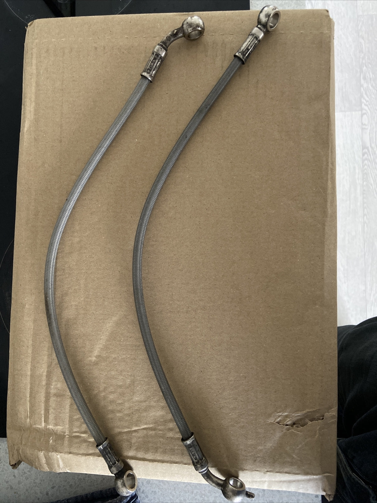 Triumph Street Triple 765 RS Braided Front Hoses ABS 2017 OEM 2021513 2021514