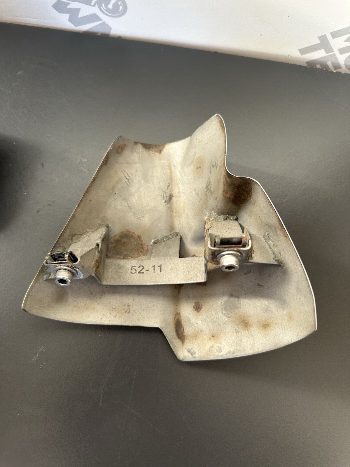 TRIUMPH SPEED TRIPLE 1050 RIGHT HAND EXHAUST GUARDS HEAT GUARDS OEM 2011-2015