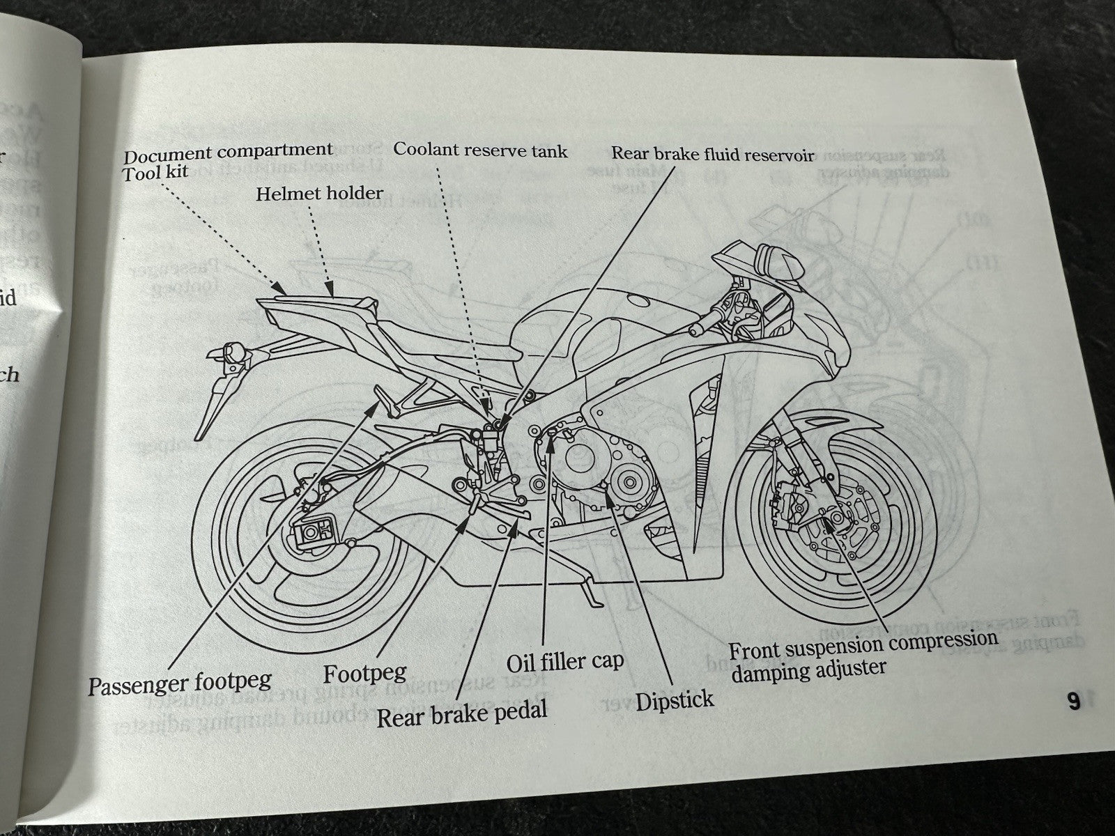 Honda Fireblade CBR1000RR 2008 2009 Owners Manual Book Booklet 00X37-MFL-6000