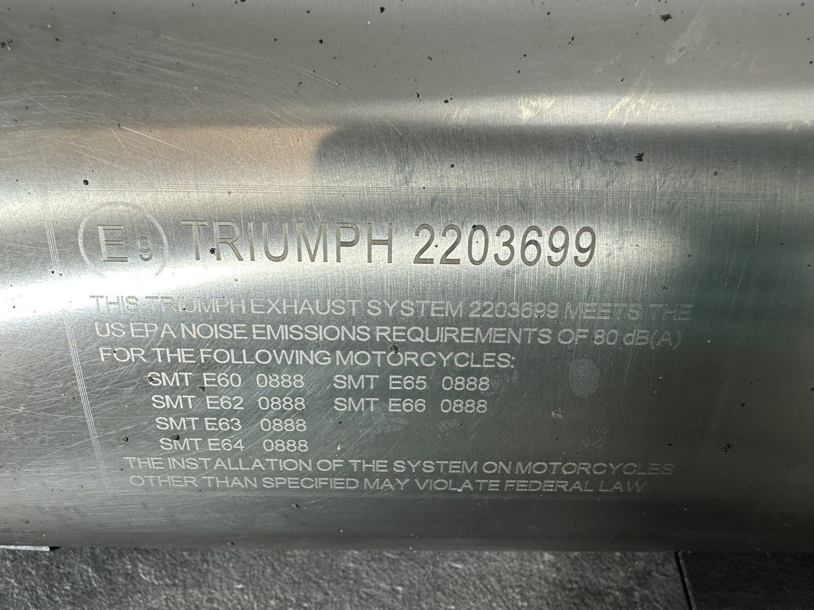 Triumph TIGER 900 GT PRO 2022 Exhaust Silencer End Can 6337 Miles 2020-2023 OEM