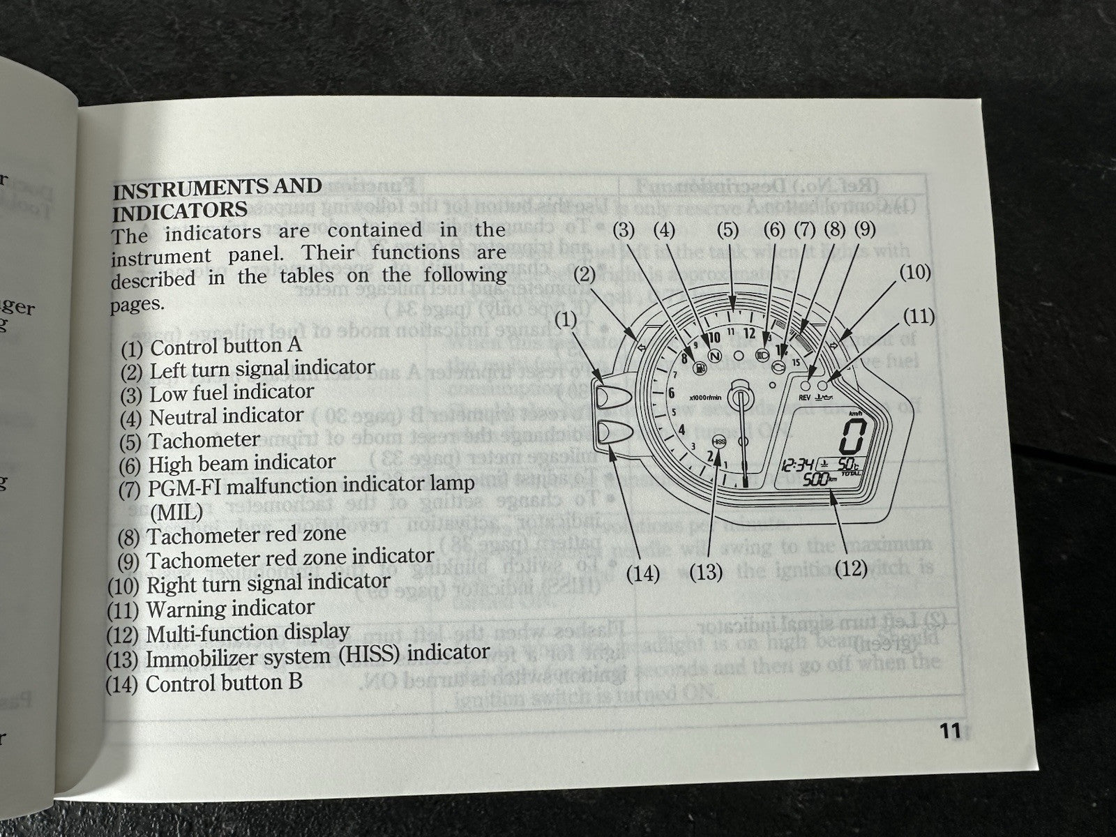 Honda Fireblade CBR1000RR 2008 2009 Owners Manual Book Booklet 00X37-MFL-6000