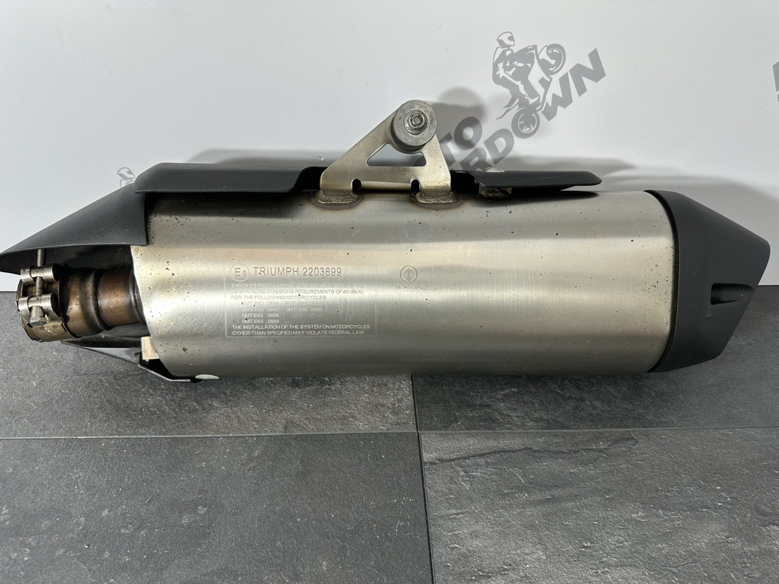 Triumph TIGER 900 GT PRO 2022 Exhaust Silencer End Can 6337 Miles 2020-2023 OEM