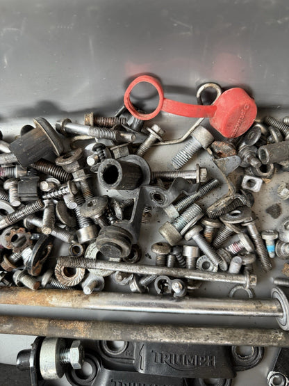 TRIUMPH STREET TRIPLE 675R Job Lot NUTS BOLTS SPARES Job Lot 62,378 Miles OEM