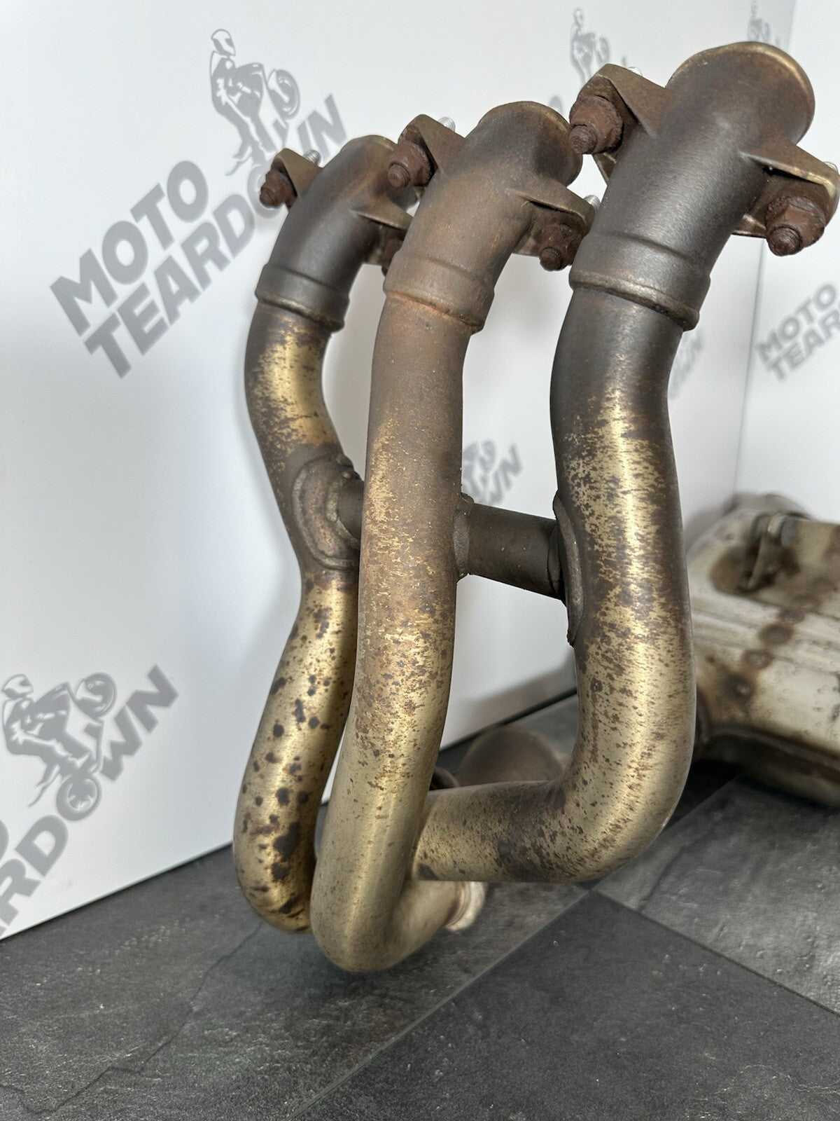 Triumph Trident 660 2022 Exhaust System Downpipes Headers 2962 Miles 2021-2024