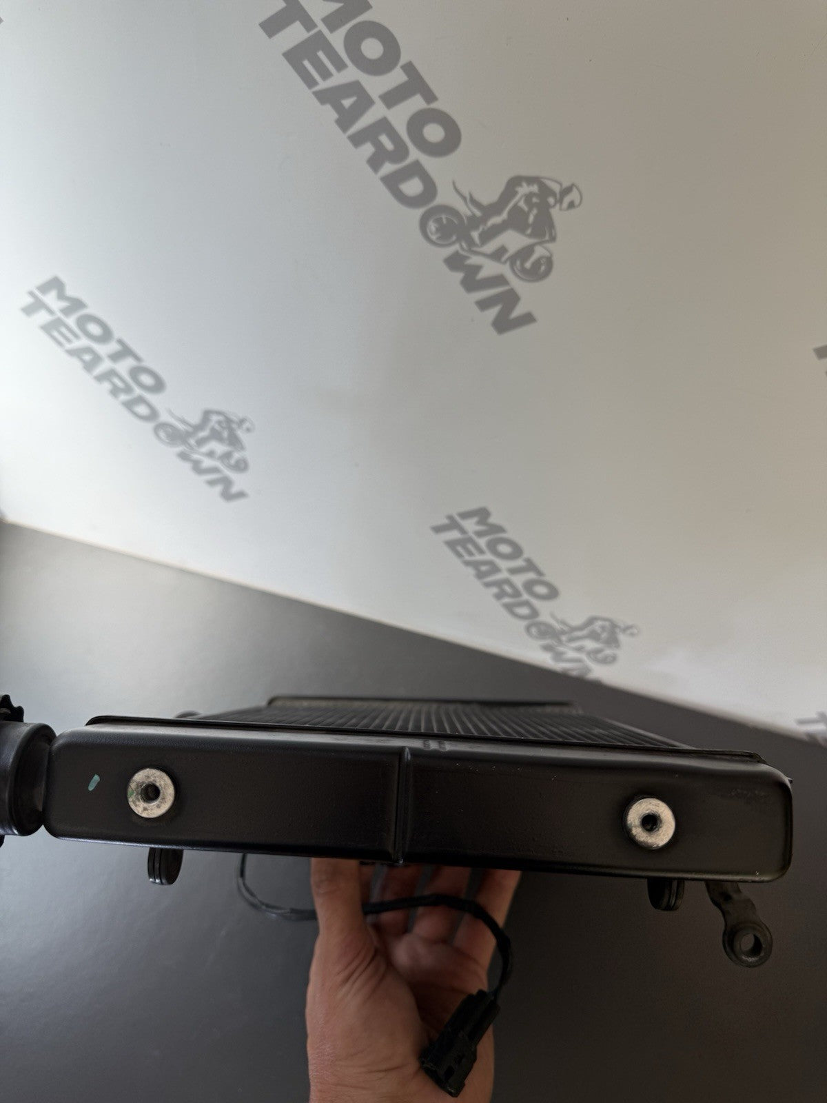 TRIUMPH TRIDENT 660 Radiator And Fan 2021-2024 Water Tight But Slight Kinked OEM