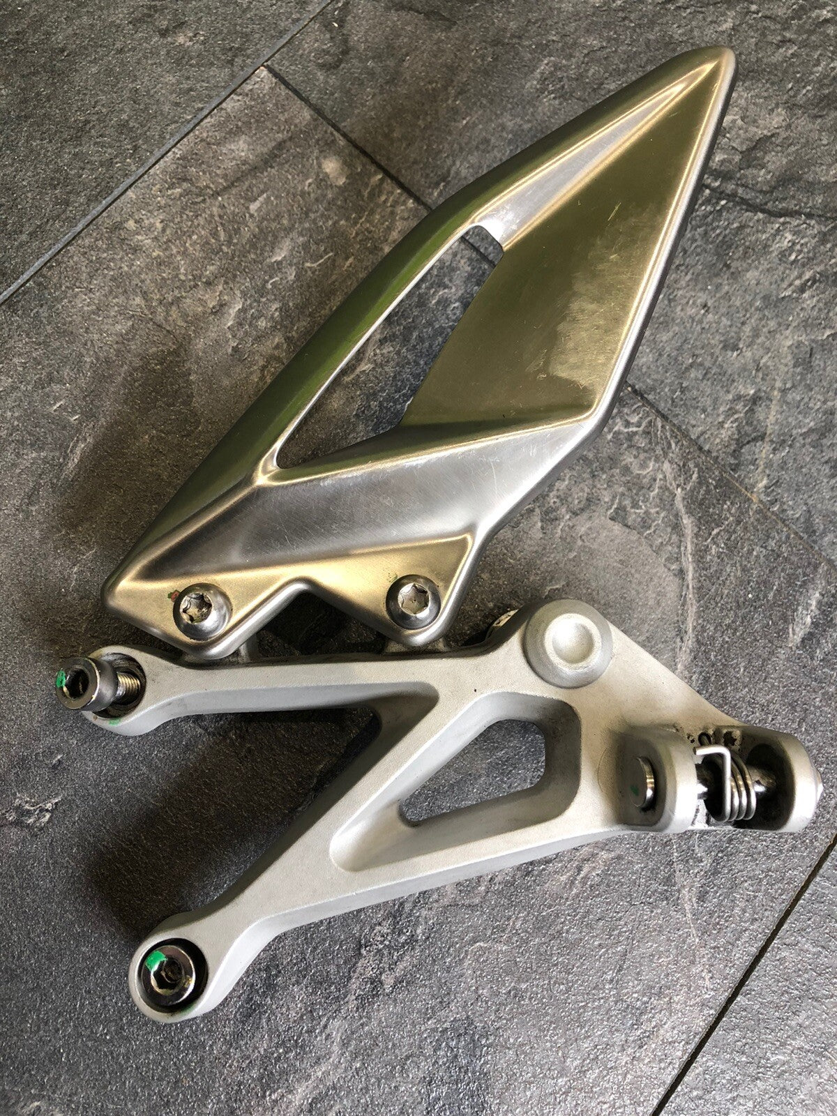 Triumph Street Triple RS 765 Left Rearset Footrest Heel Guard 5159 Miles BENT