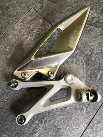 Triumph Street Triple RS 765 Left Rearset Footrest Heel Guard 5159 Miles BENT
